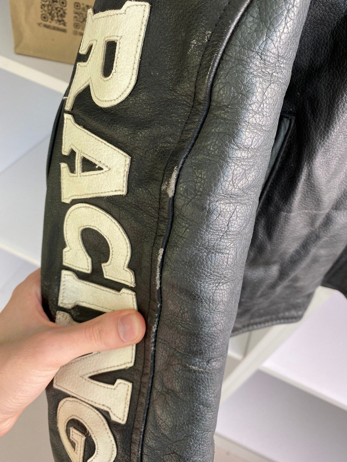 Motorola Vintage Nokia Leather moto racing jacket coat Size US M / EU 48-50 / 2 - 5 Thumbnail