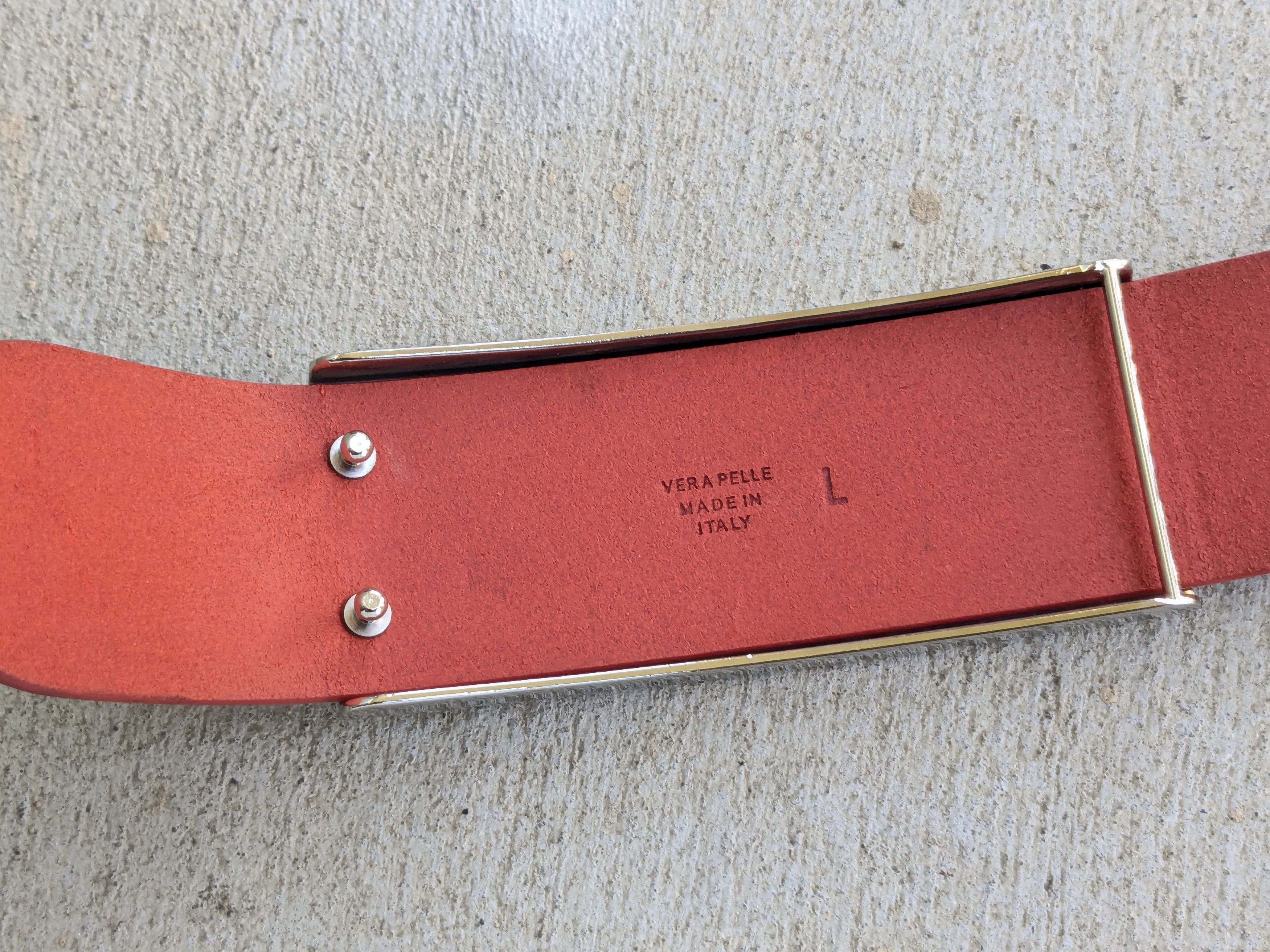 Maison Margiela Maison Margiela Belt Red Leather 30" Large Size 30 - 6 Thumbnail