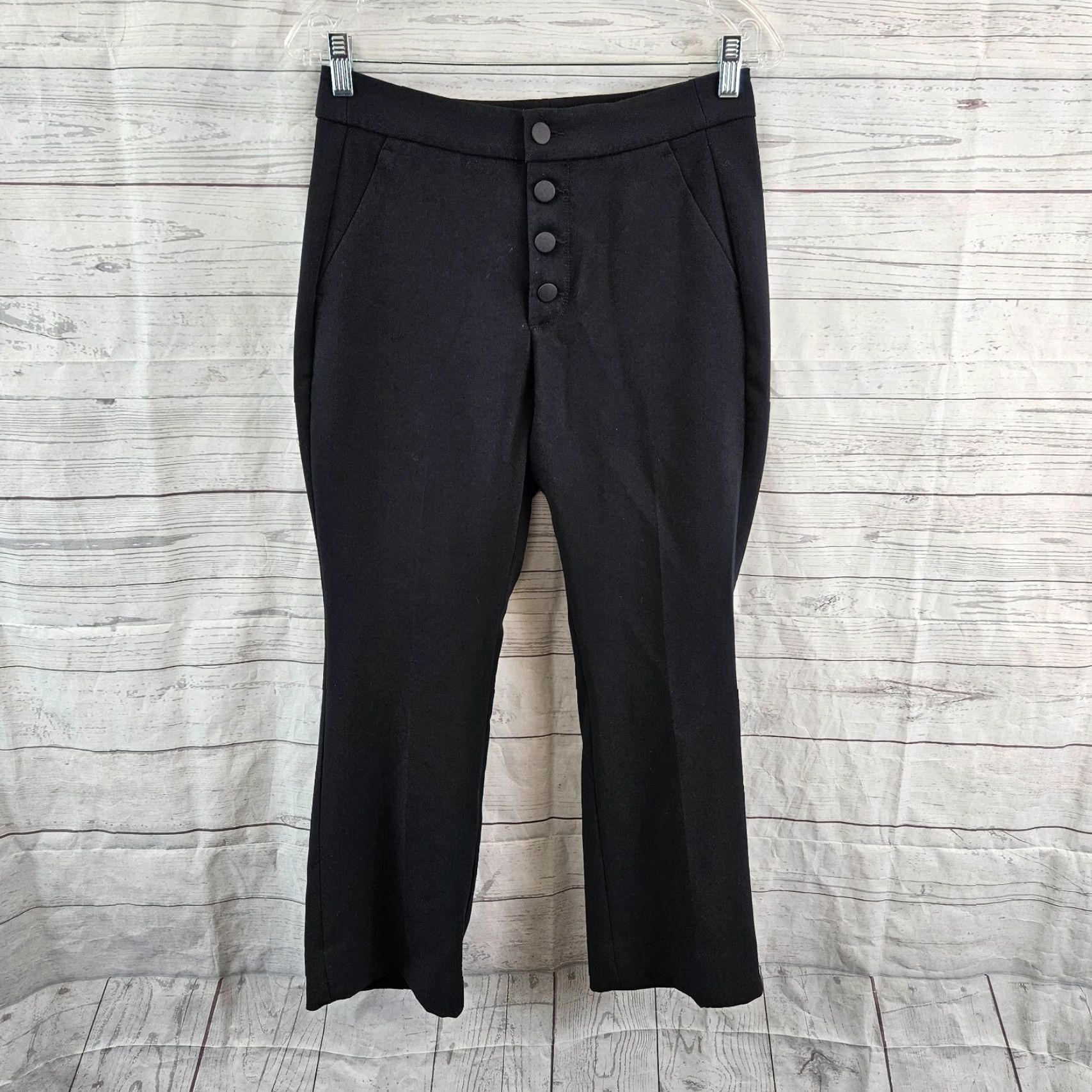 Banana Republic VINTAGE? No — Banana Republic Womens Cropped Pants Sz 2 Black Button Fly Mid Rise - Banana Republic - Pants - Women - Crop - Black - Size 2 Size 26" / US 2 / IT 38 - 2 Thumbnail