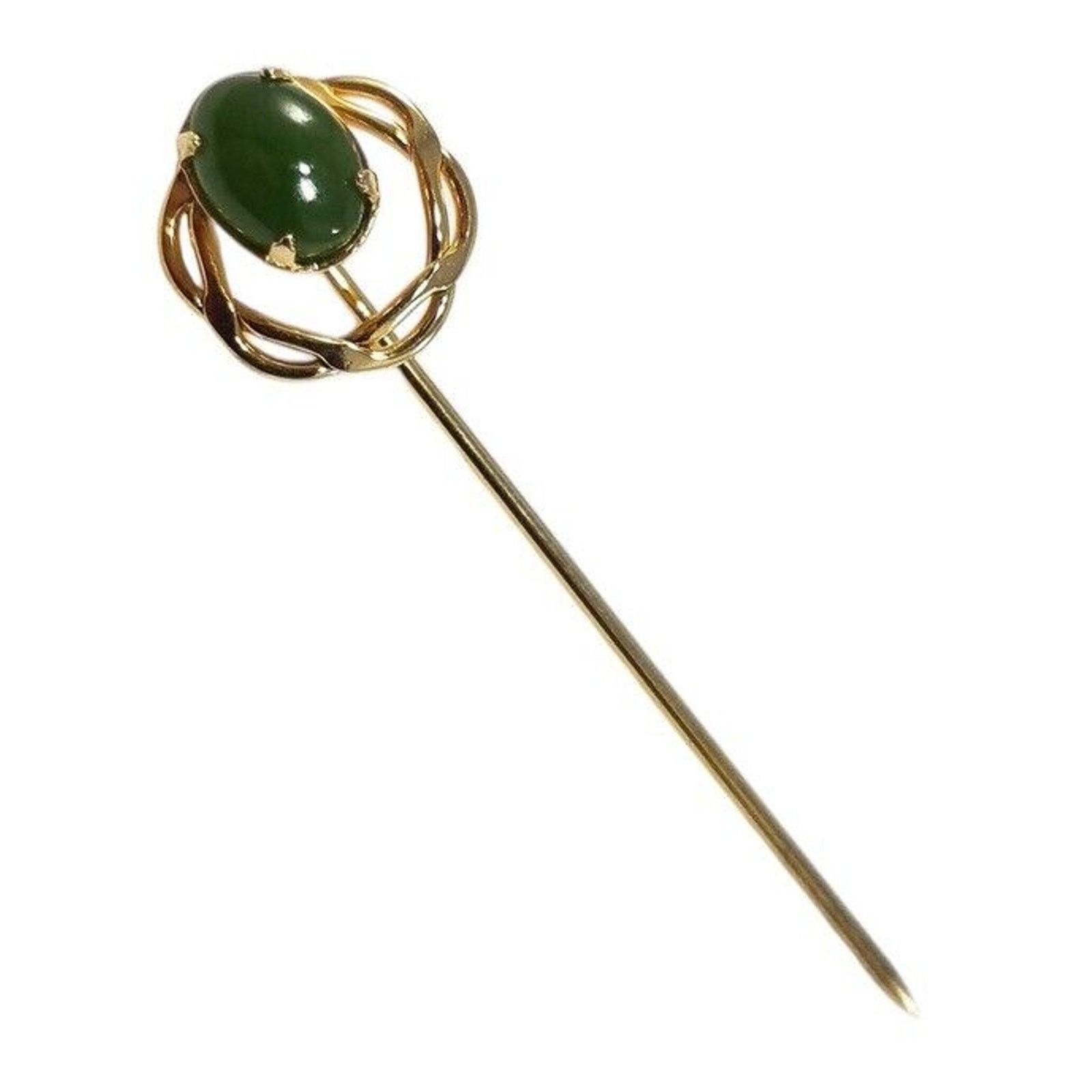 Other Arthur Pepper ART Stick Pin 1/20th 12k GF Nephrite Jade Size ONE SIZE - 8 Thumbnail