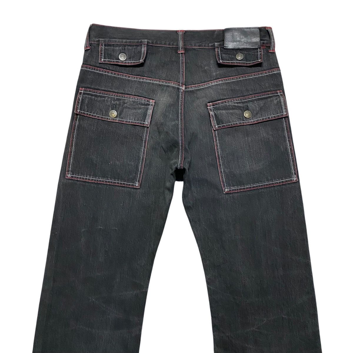 FTC Ftc Black Denim Jeans Red Stitch Size US 34 / EU 50 - 9 Thumbnail