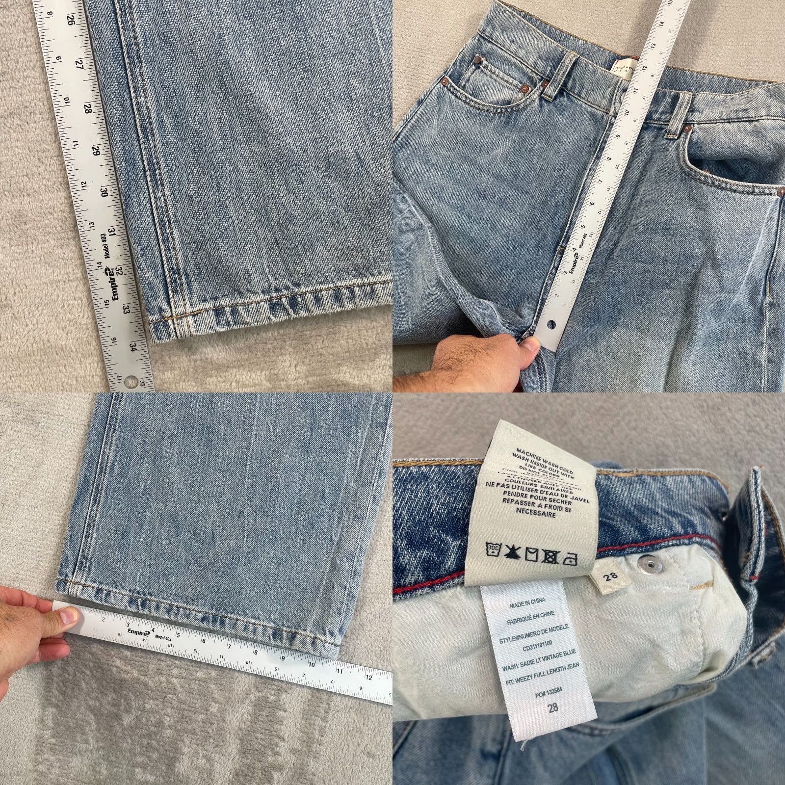 Alice + Olivia Alice + Olivia Weezy Wide Leg Jeans Women 28 Sadie Light Blue Vintage NWOT Jeans Size 27" / US 4 / IT 40 - 8 Thumbnail