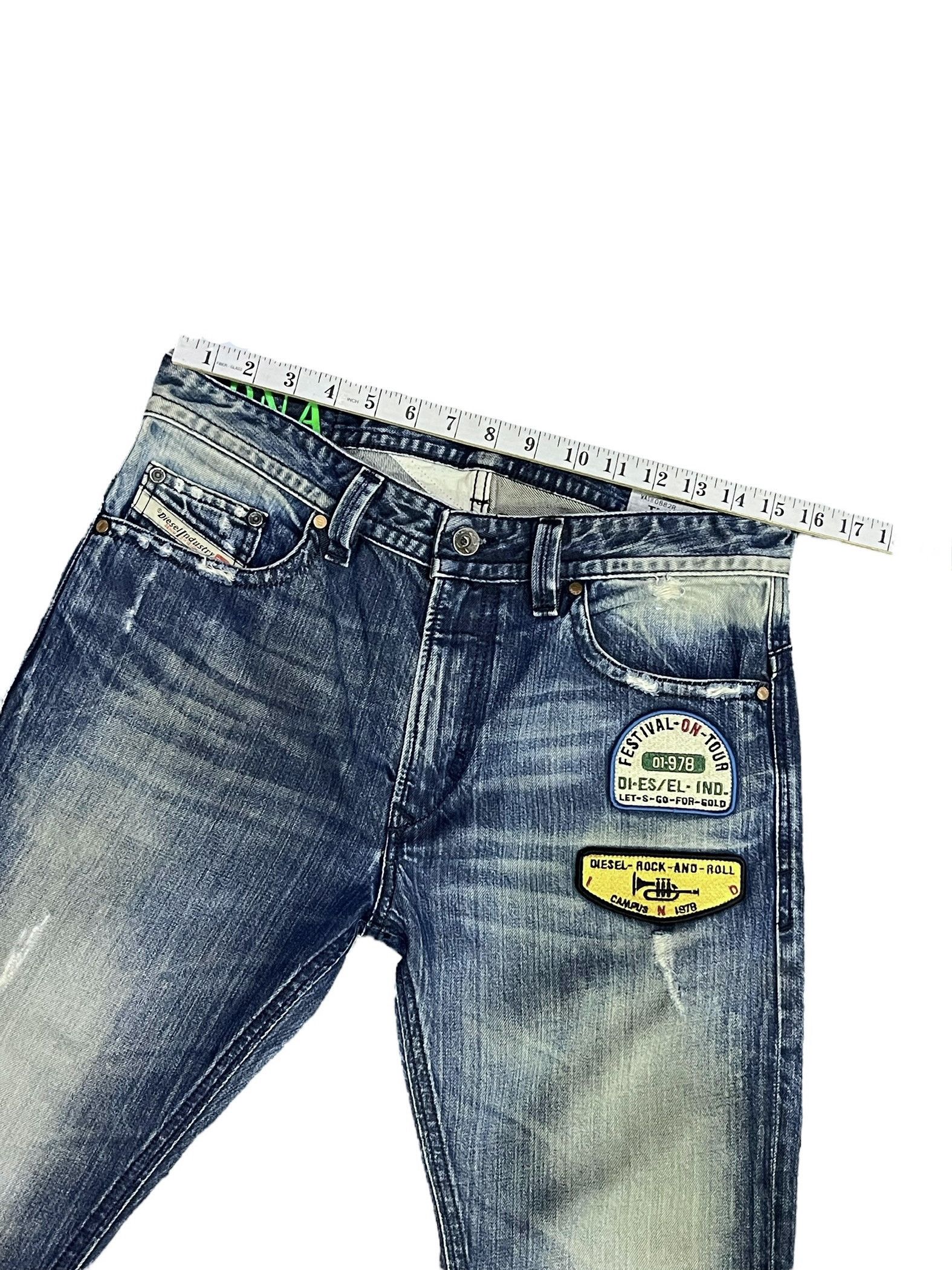 Diesel 🤘🏼Vintage DIESEL DNA Punk Rock Slim Skinny Mudwash Denim Size US 31 - 18 Thumbnail
