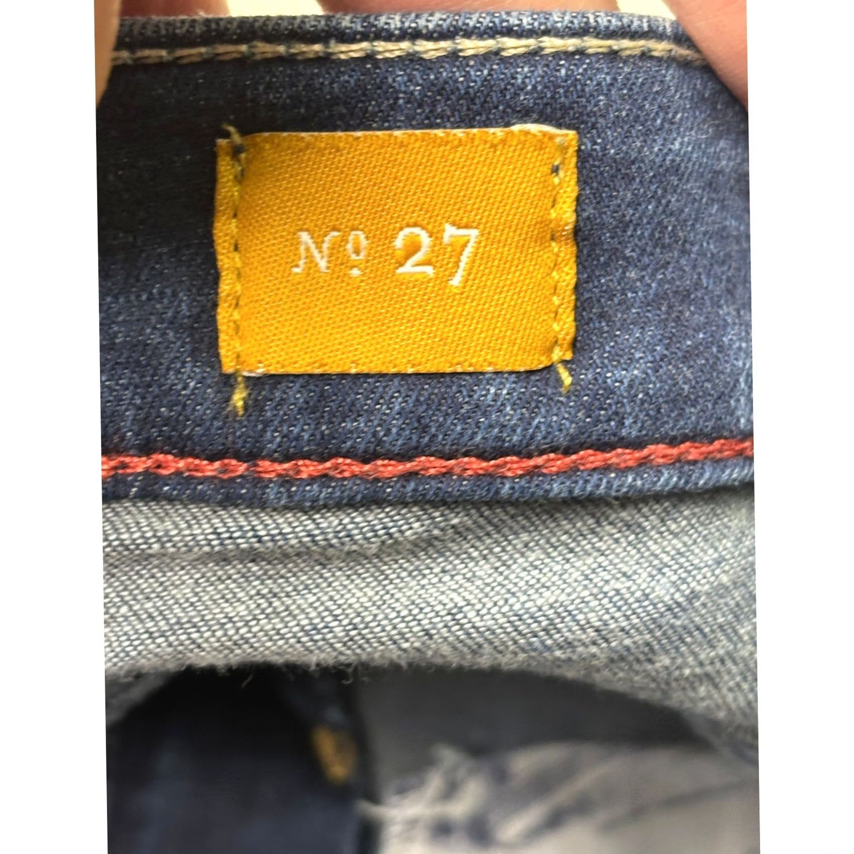 Vintage Pilcro and the Letterpress Jeans Women Denim Slim Blue Wash 28x28 Stretch Distressed Pockets Zip Button Mid Rise 5-Pocket Mexi c o n Size 28" / US 6 / IT 42 - 6 Thumbnail