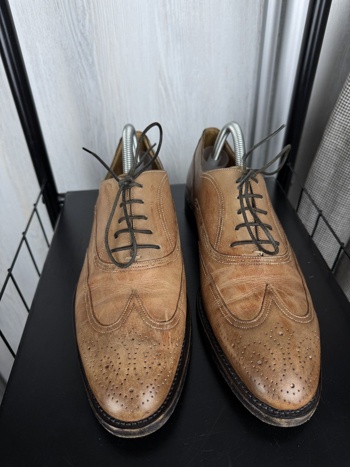 Bally Bally Brown Beige formsl oxford derby leather shoes us 8.5 Size US 8.5 / EU 41-42 - 7 Thumbnail