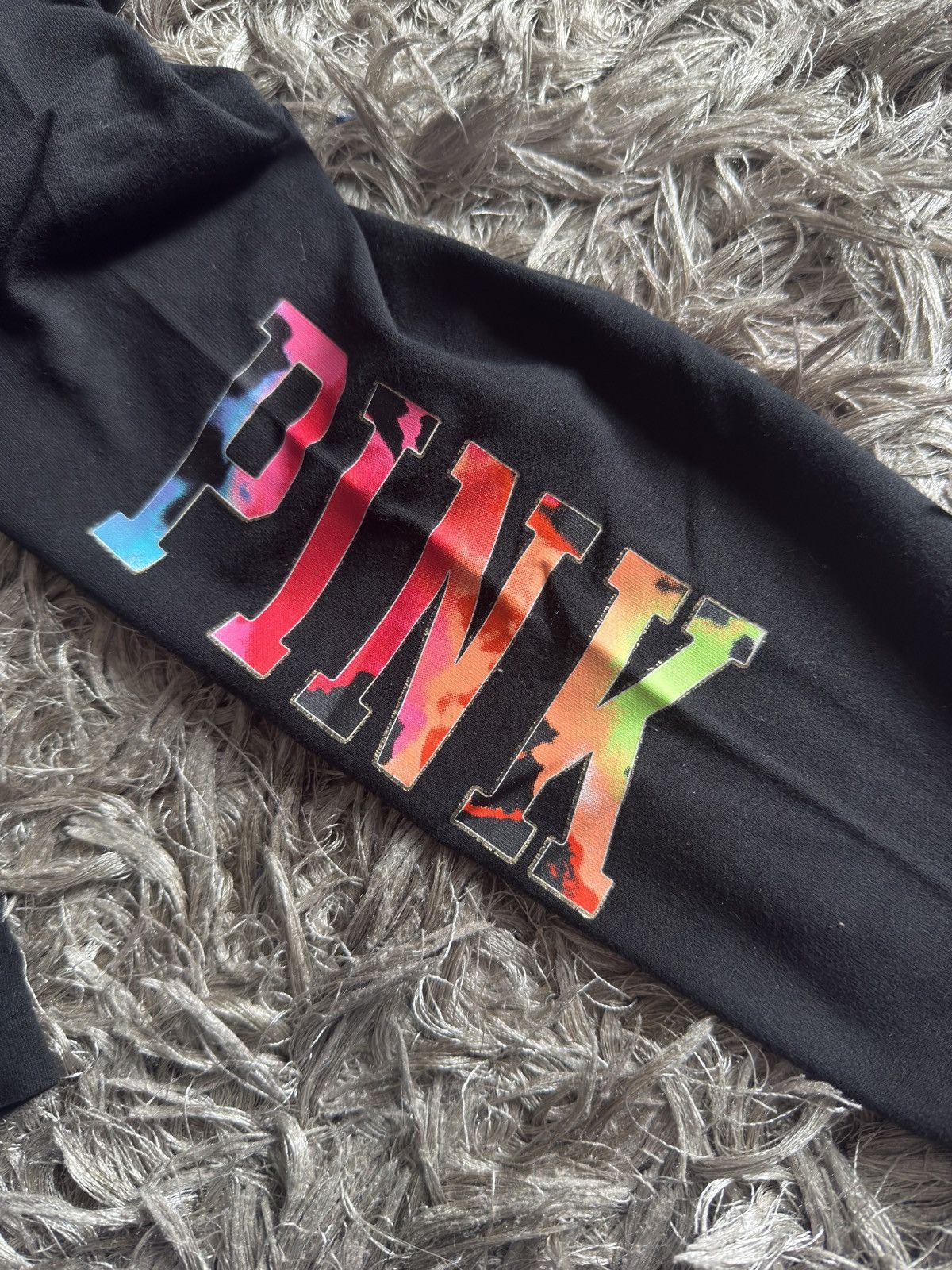 Pink Victoria's Secret PINK High Waist Cotton Leggings Rainbow Size 22" - 2 Thumbnail