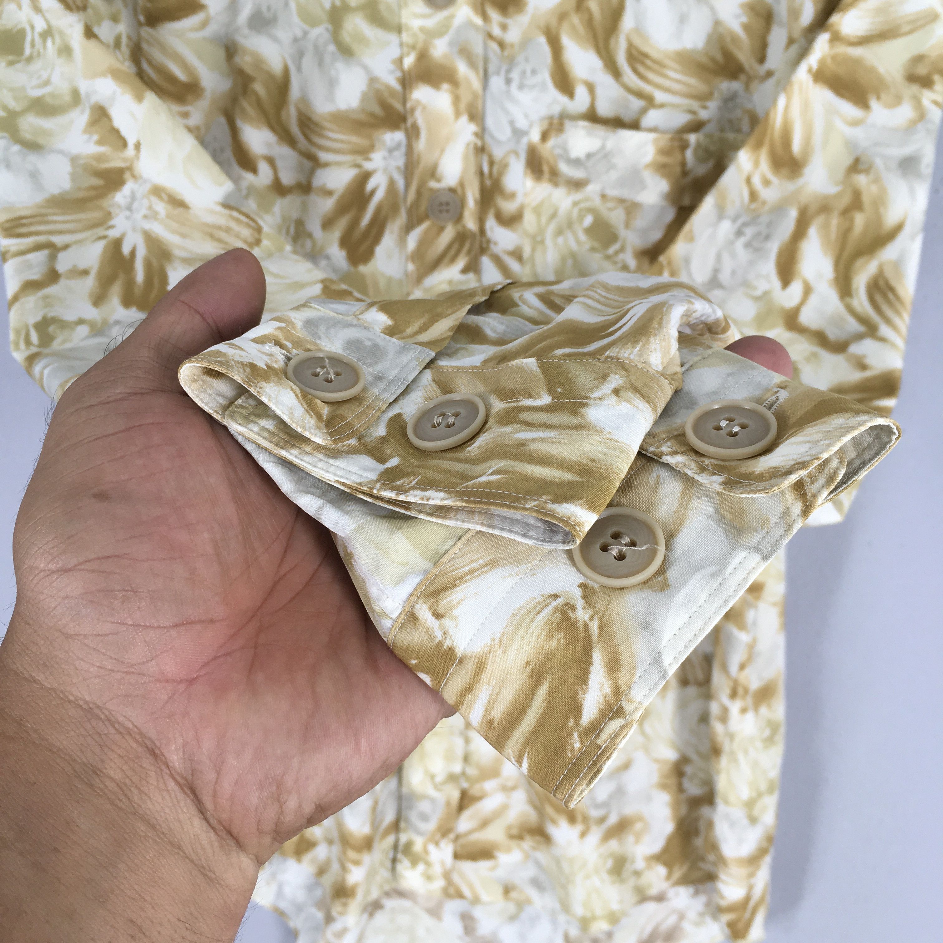Vintage Vintage 1980s Floral Psychedelic Pattern Art Shirt Medium Size US M / EU 48-50 / 2 - 4 Thumbnail