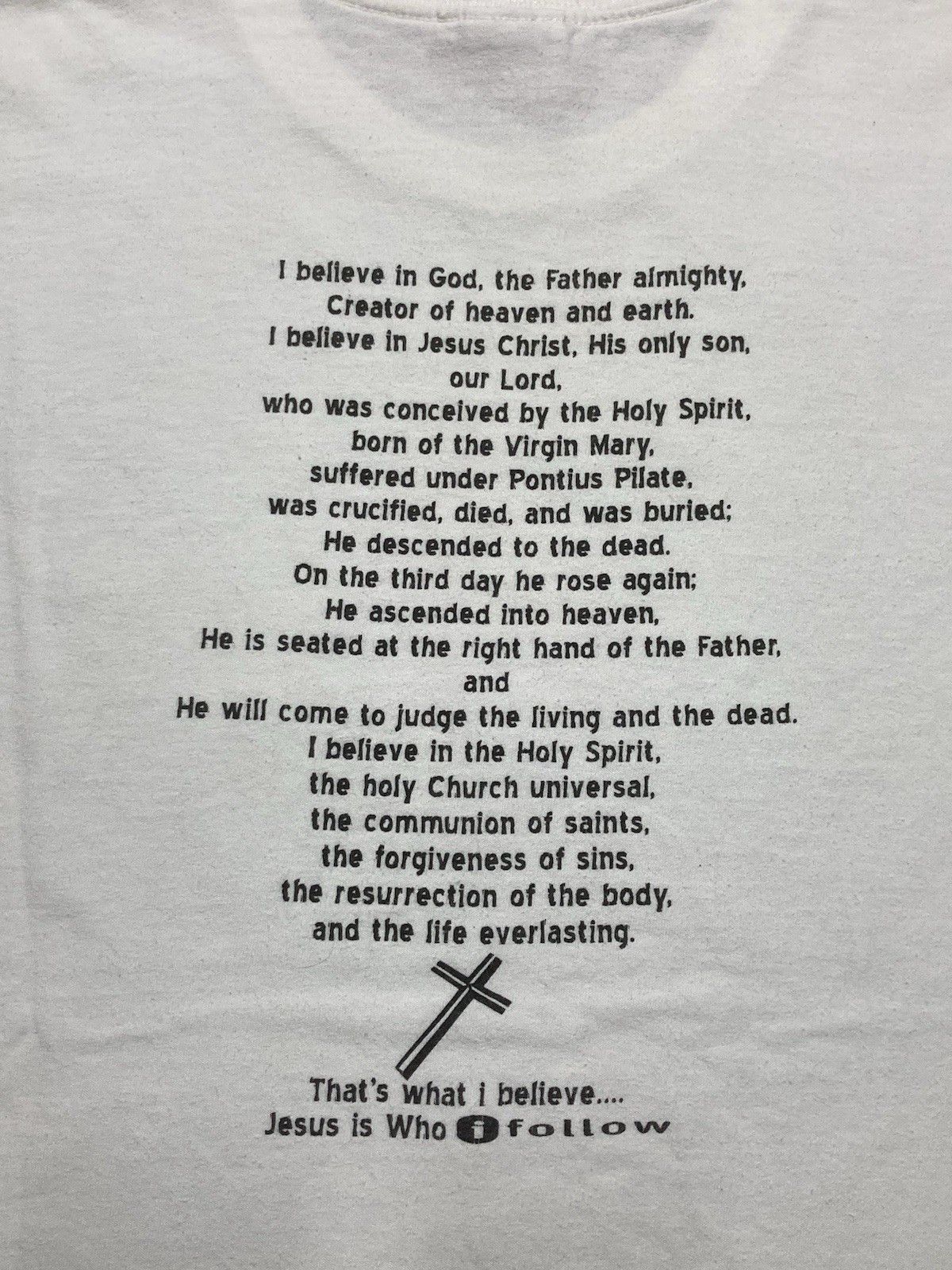 Vintage Vintage t shirt I follow Jesus Christian iPod parody large Size US L / EU 52-54 / 3 - 8 Thumbnail