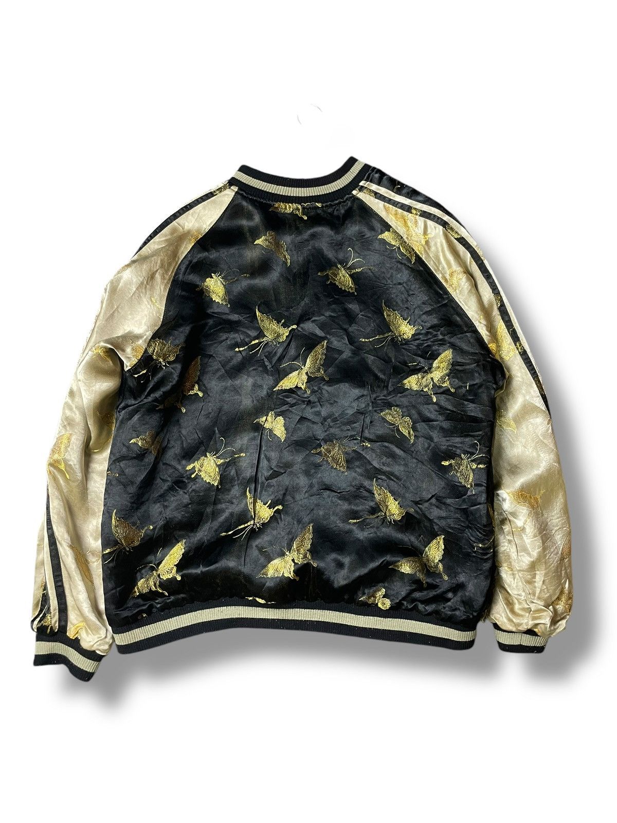 Vintage Japanese Classic Script Goldfish Embroidered Sukajan (105) Size US XL / EU 56 / 4 - 22 Thumbnail