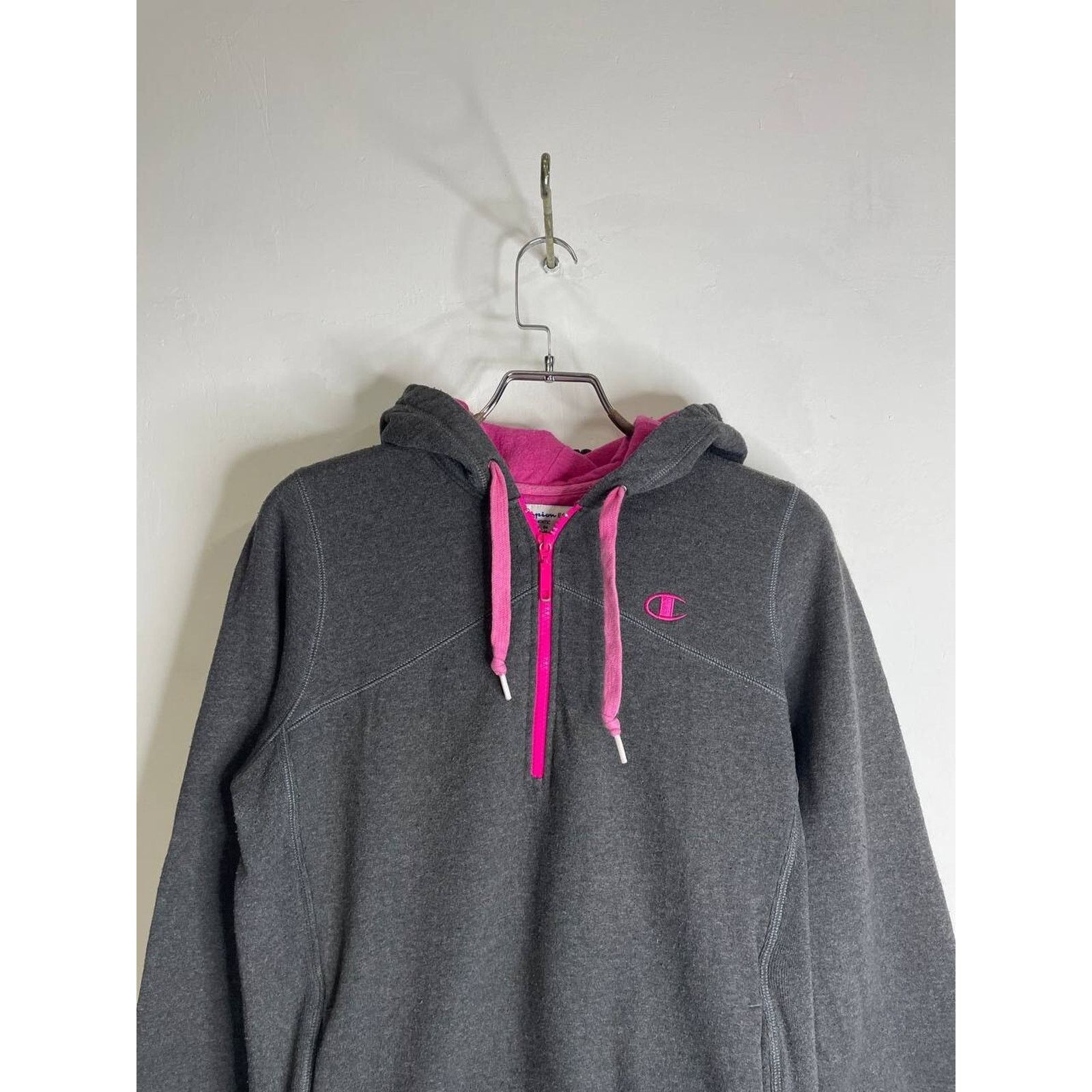 Champion × Vintage Vintage Champion Hoodie Half Zip Pullover Sweatshirt M Size M / US 6-8 / IT 42-44 - 3 Thumbnail