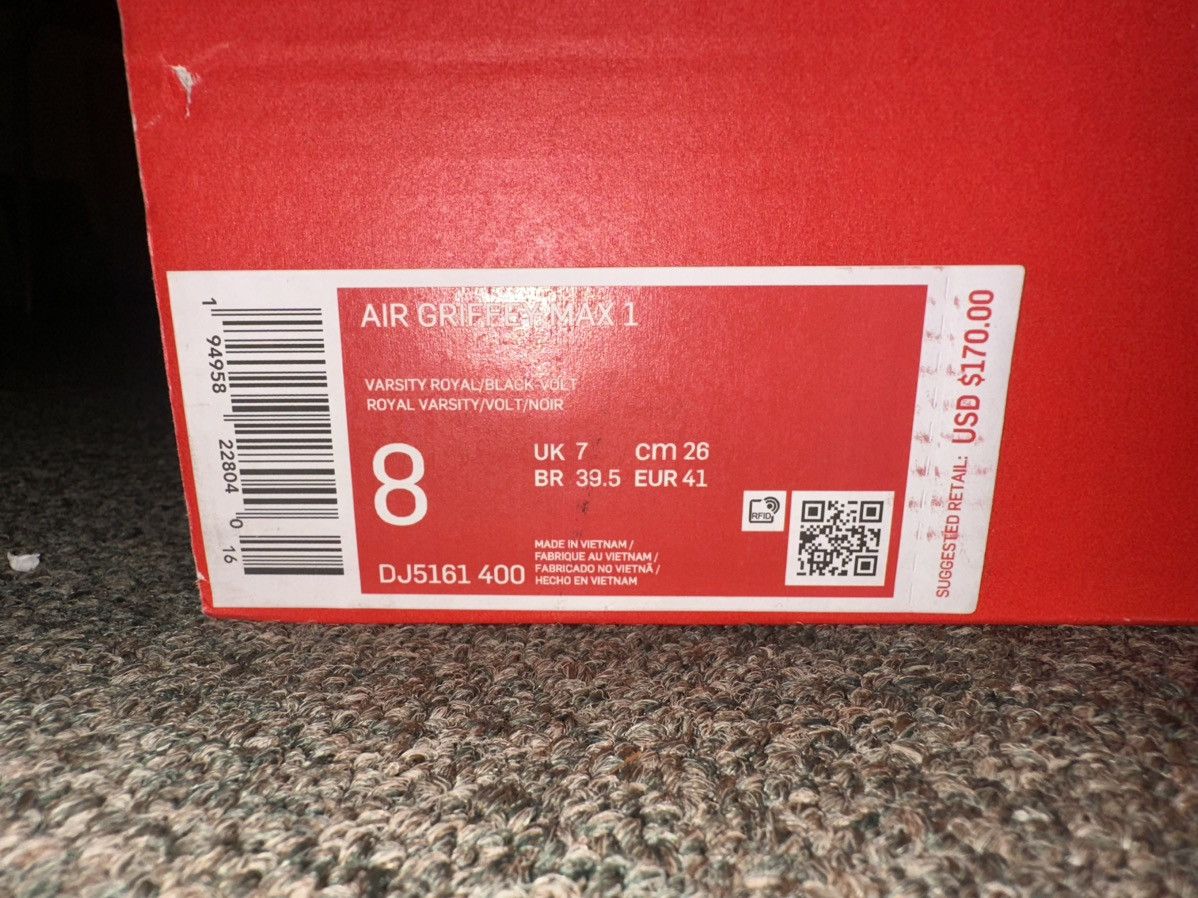 Nike AIR GRIFFEY MAX 1 VOLT SZ 8 Size US 8 / EU 41 - 6 Thumbnail