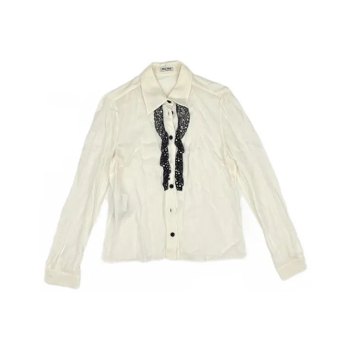 Miu Miu Miu Miu Casual Long Sleeve Shirt 0079 Size S / US 4 / IT 40 - 1 Thumbnail