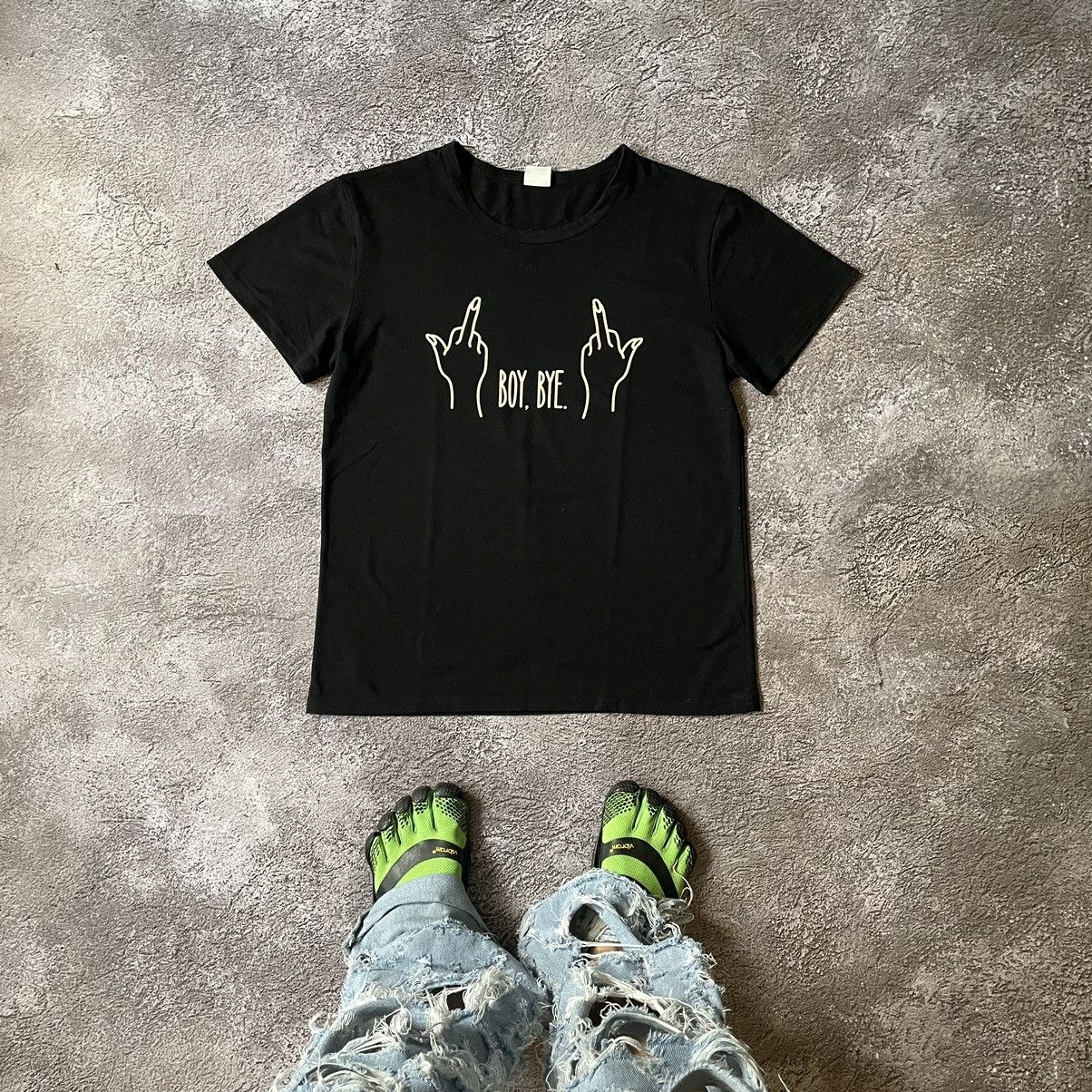 Vintage Y2K Graphic Tee Fuck Off Middle Finger Streetwear Punk L Size US L / EU 52-54 / 3 - 1 Thumbnail