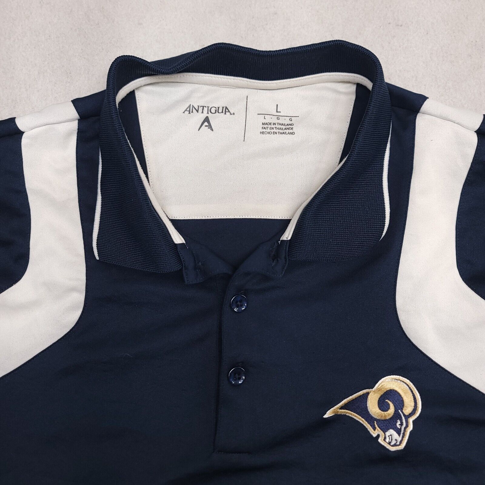 Antigua Antigua Los Angeles Rams Polo Shirt Adult Mens Size L Blue Size US L / EU 52-54 / 3 - 1 Thumbnail