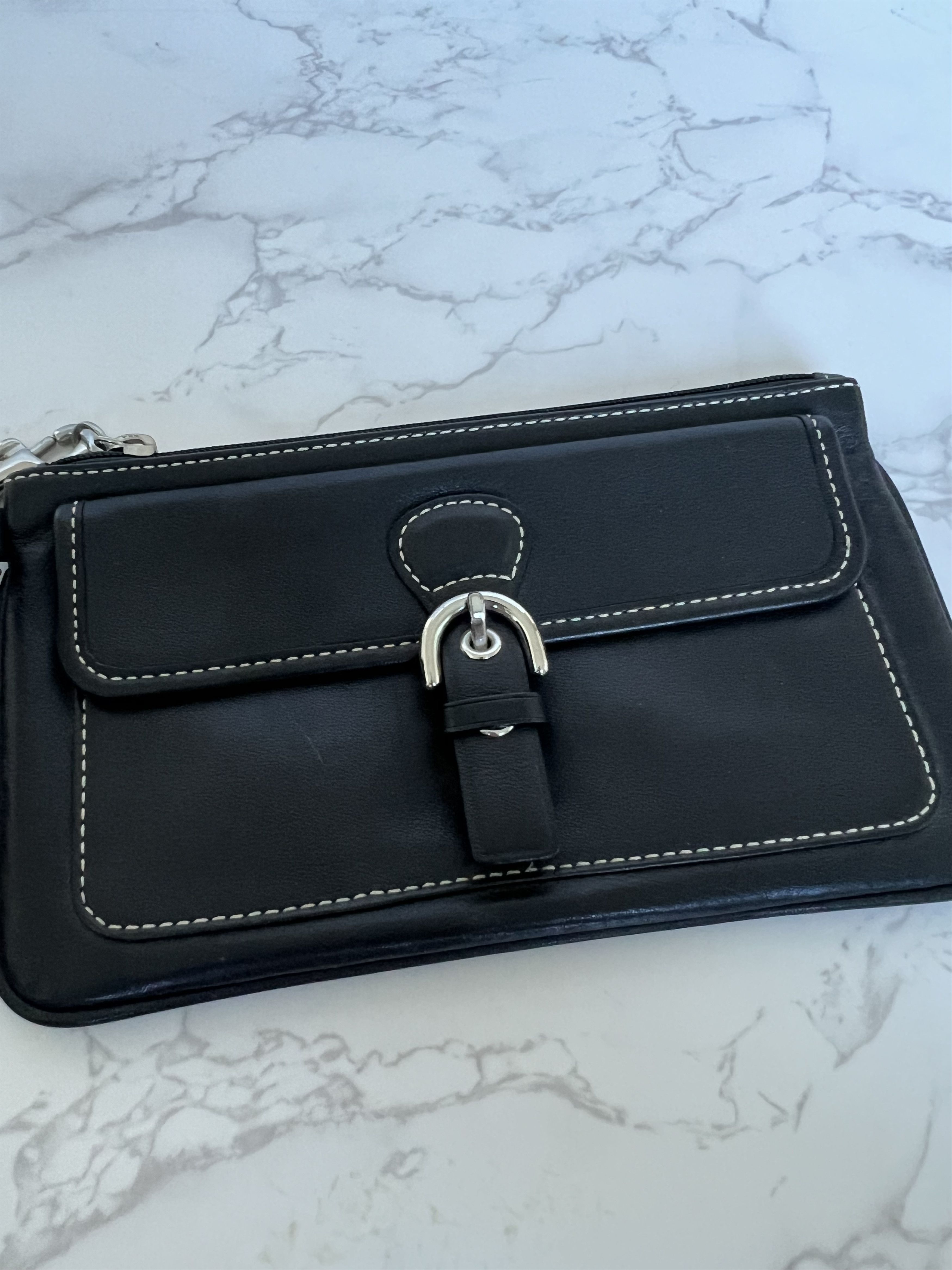 Coach Coach Black Leather Wristlet - NWT Size ONE SIZE - 8 Thumbnail