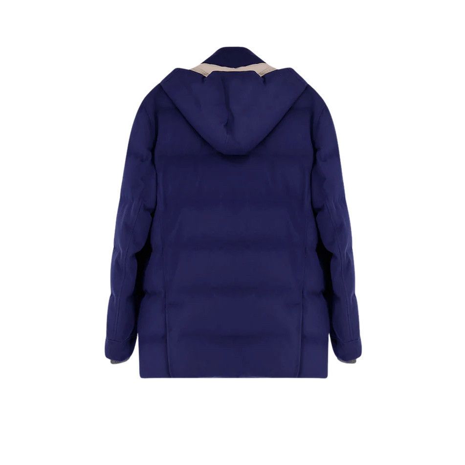 Brunello Cucinelli BRUNELLO CUCINELLI $7300 Indigo Wool Down Jacket New & Authe Size US M / EU 48-50 / 2 - 2 Thumbnail