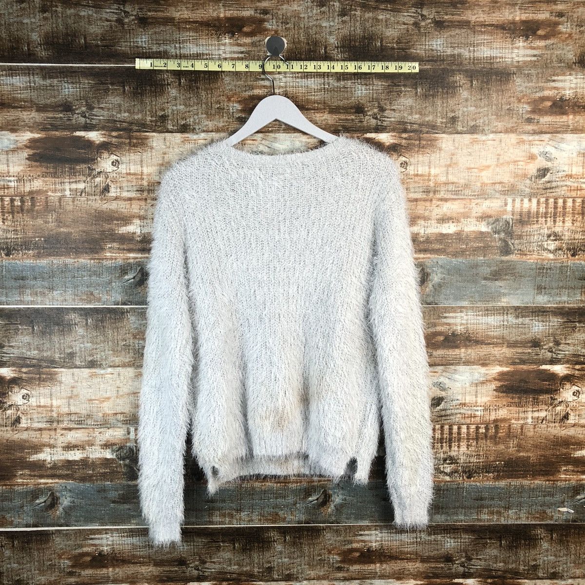Homespun Knitwear × Japanese Brand DL H&M Grey Mohair shaggy fur Knitwear #C032 Size M / US 6-8 / IT 42-44 - 13 Thumbnail