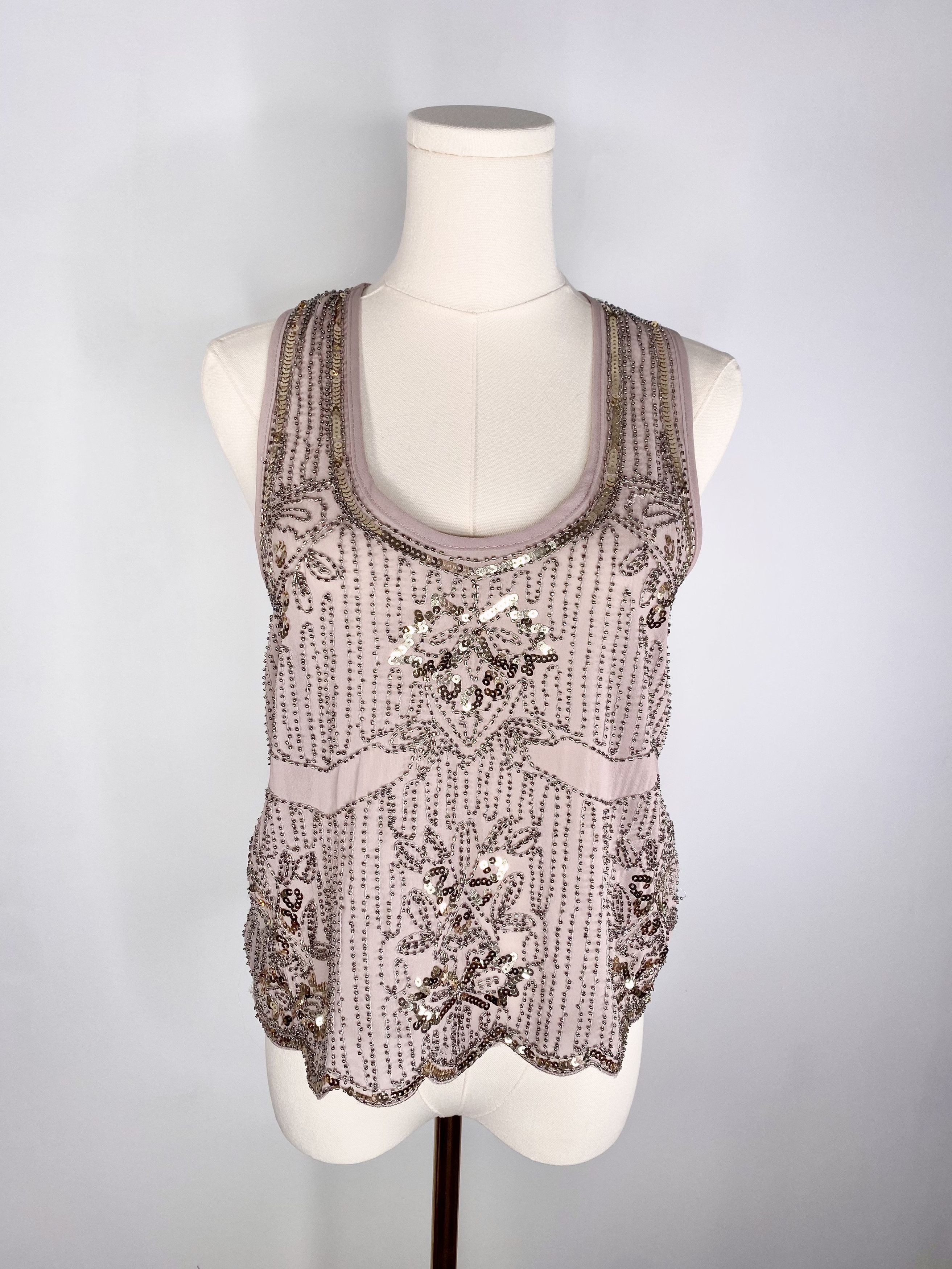 Dolls Kill Revamped by Sirens - Grey beaded camisole Size S / US 4 / IT 40 - 3 Thumbnail