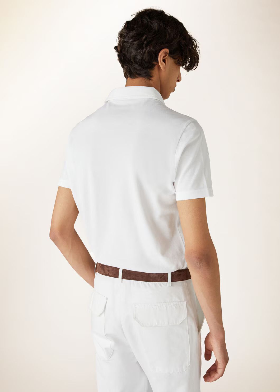 Loro Piana o1w1db10125 FAI1315 Polo Shirt in White Size US M / EU 48-50 / 2 - 6 Thumbnail