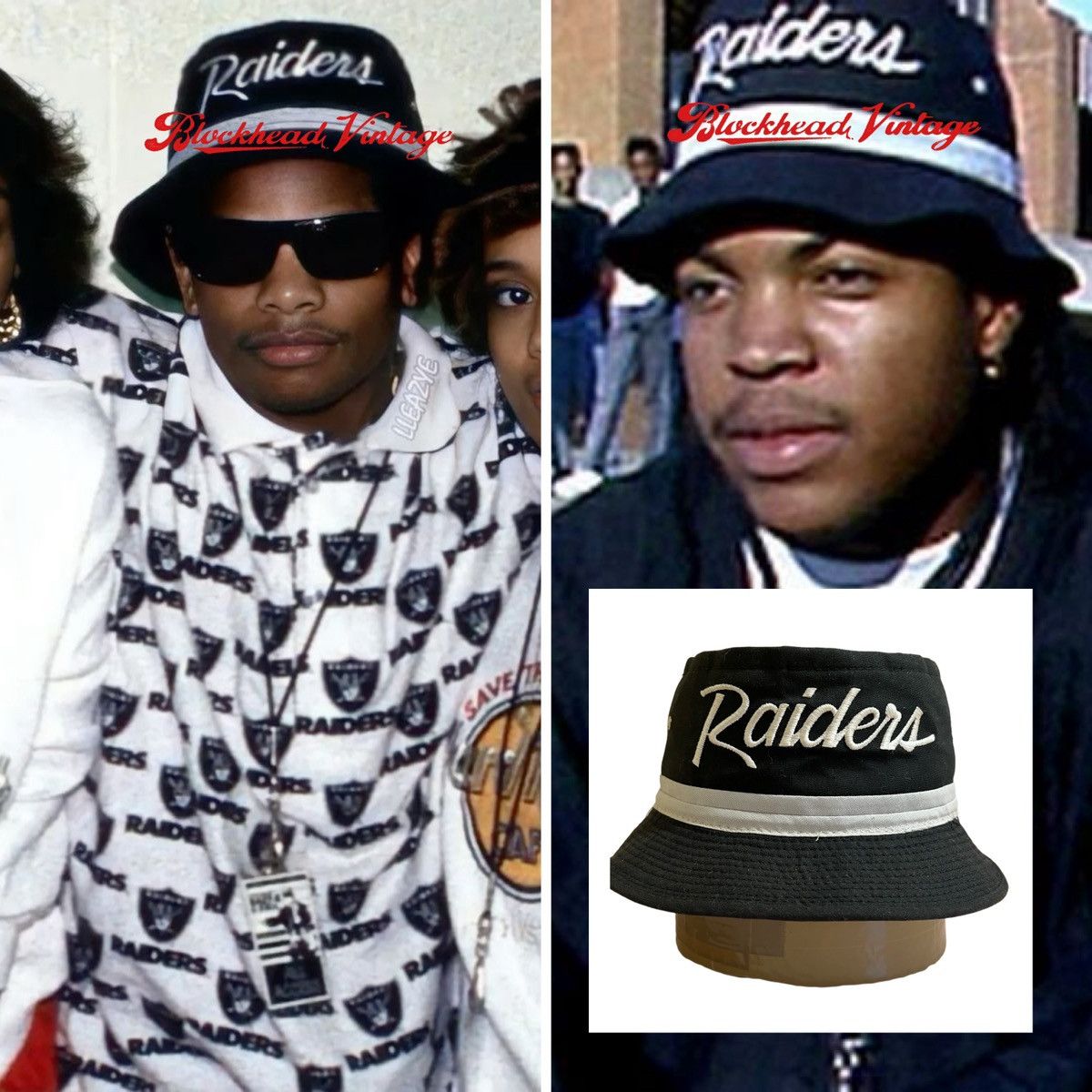 Sports Specialties × Vintage Los Angeles Raiders Sports Specialties 7 3/8 Bucket Hat Size ONE SIZE - 1 Thumbnail
