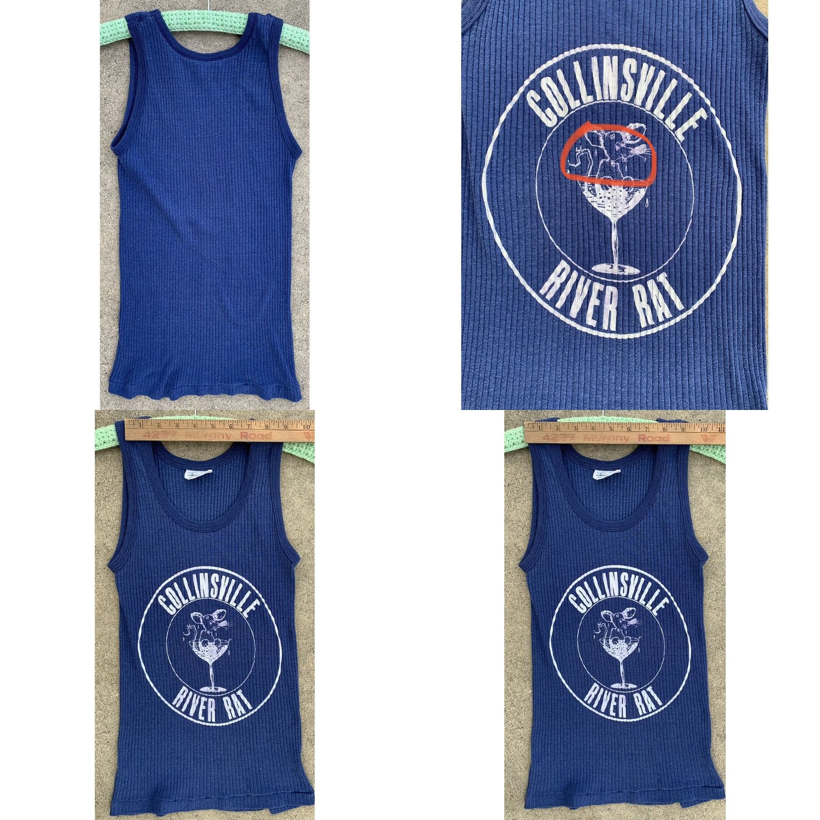 Vintage VINTAGE Kmart Collinsville River Rat Tank Top Shirt M Blue 50/50 Kodel Polyester Cotton Graphic Sportswear/Beach Mens Women Girls Size M / US 6-8 / IT 42-44 - 10 Thumbnail