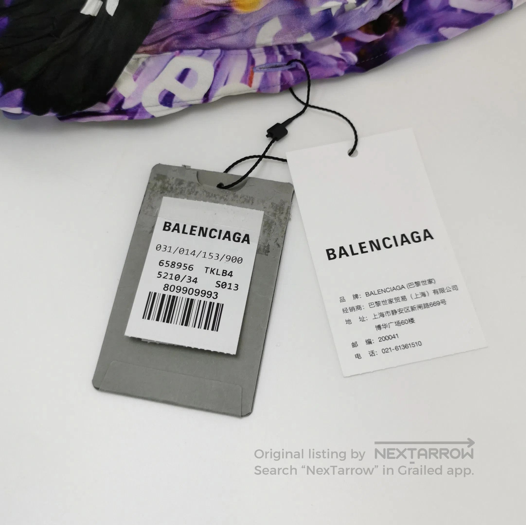 Balenciaga Balenciaga Purple Floral Silk Collared Shirt XXS. Size XXS / US 00 / IT 34 - 1 Thumbnail