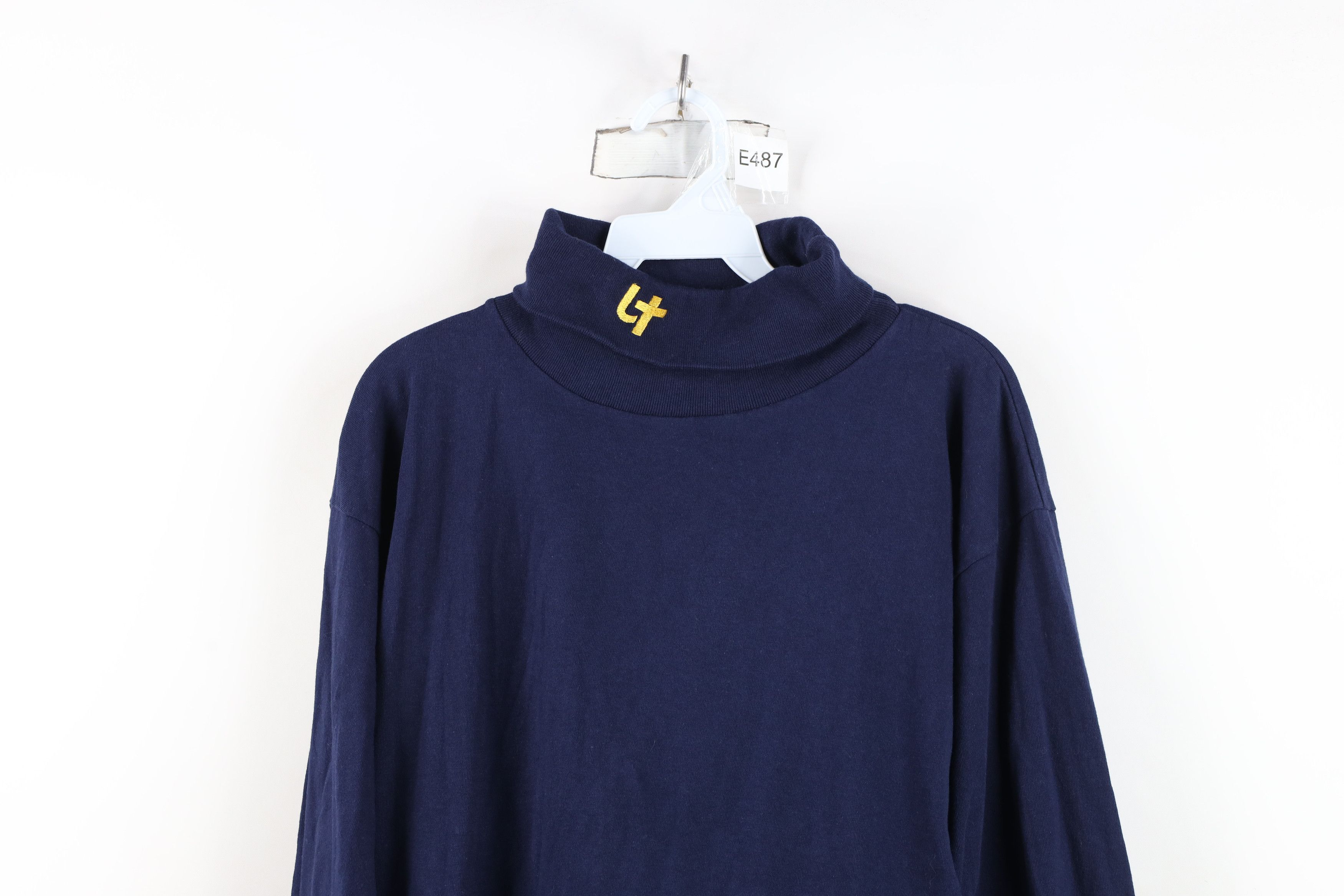 Vintage Vintage 90s University of Toledo Turtleneck T-Shirt Blue USA Size US L / EU 52-54 / 3 - 2 Thumbnail