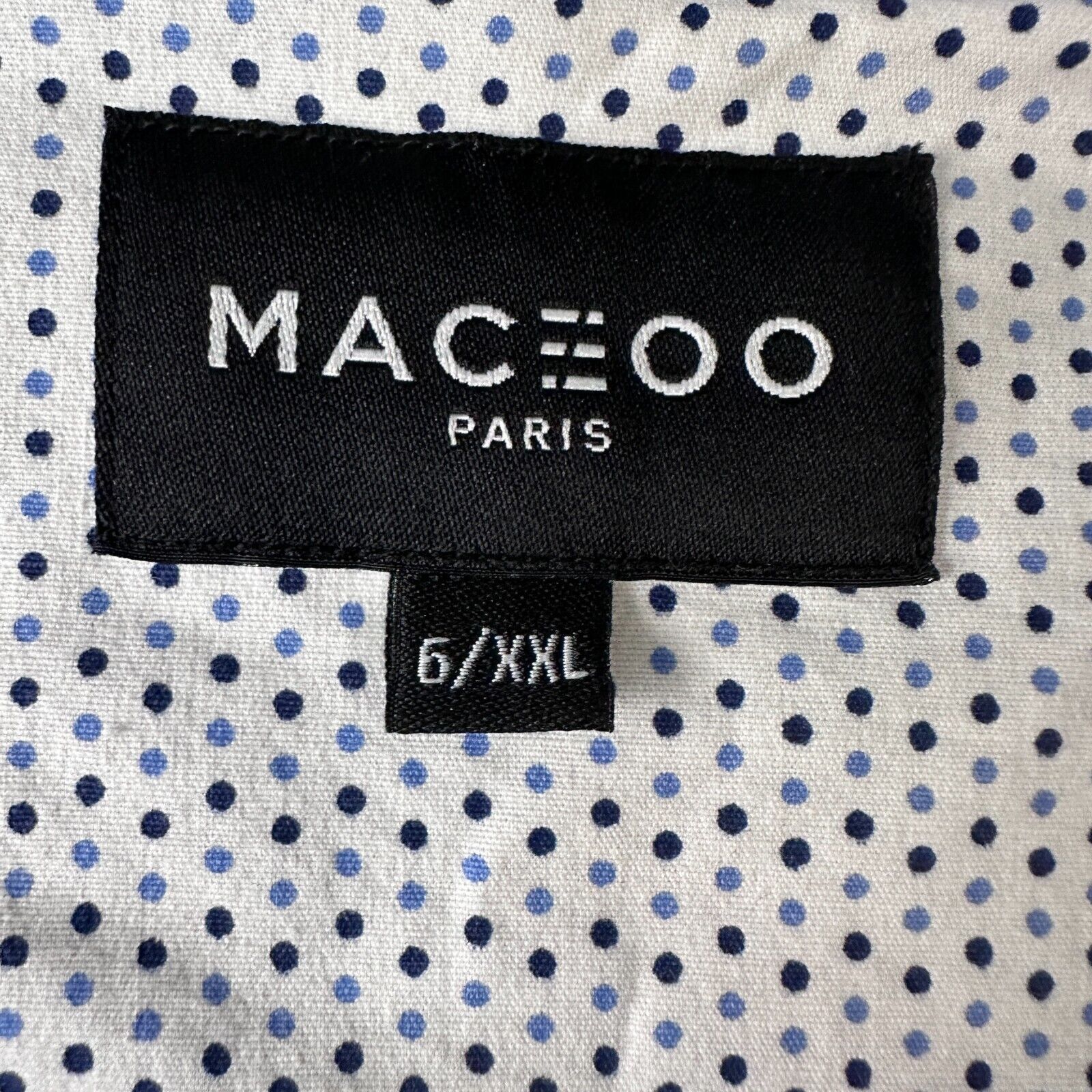 Maceoo Maceoo T-Shirt Mens 2XL XXL 6 Wavy Blue Long Sleeve V-Neck Size US XXL / EU 58 / 5 - 7 Thumbnail