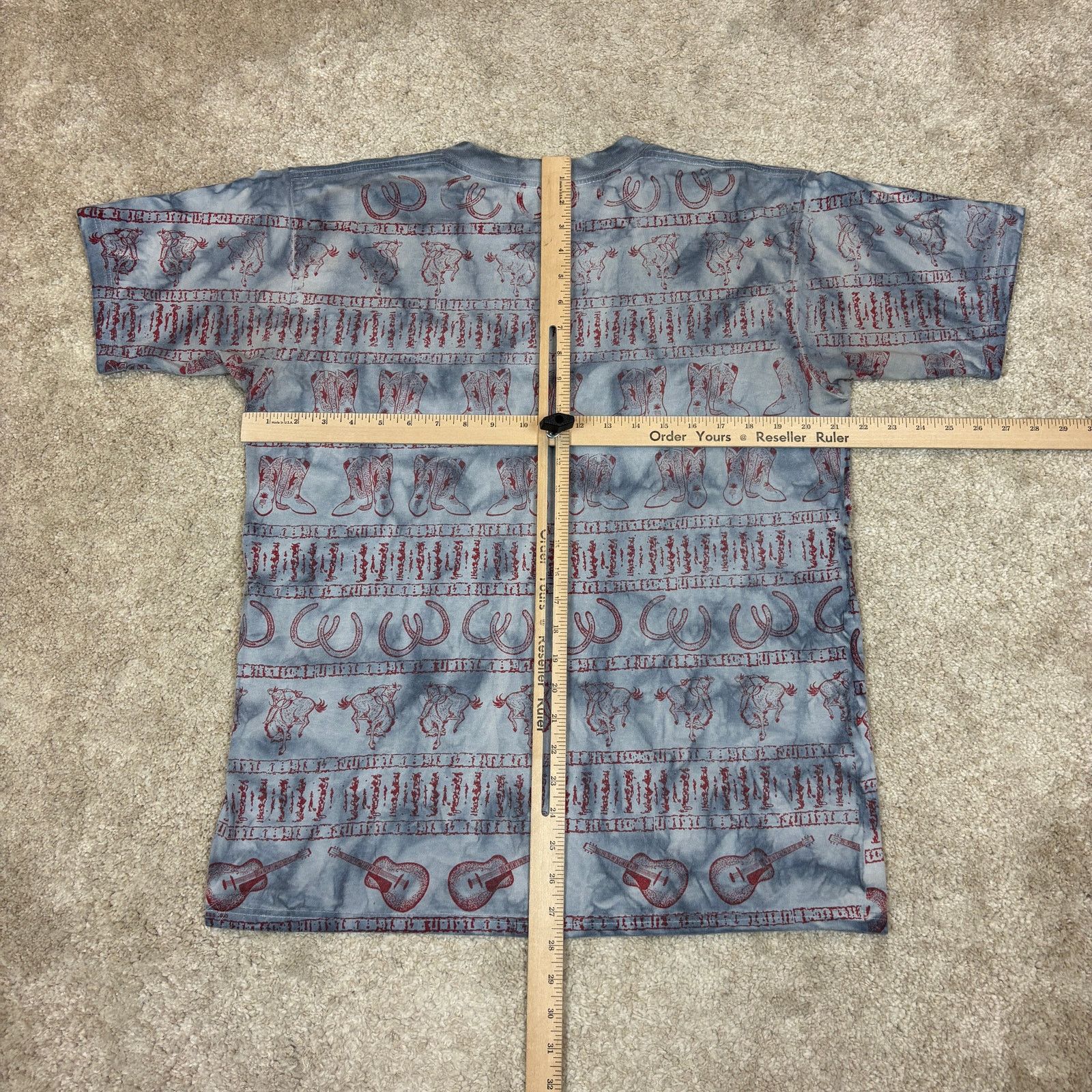 Gildan Vintage 90s Nashville Tennessee Rodeo AOP Shirt Men's Large Size US L / EU 52-54 / 3 - 4 Thumbnail