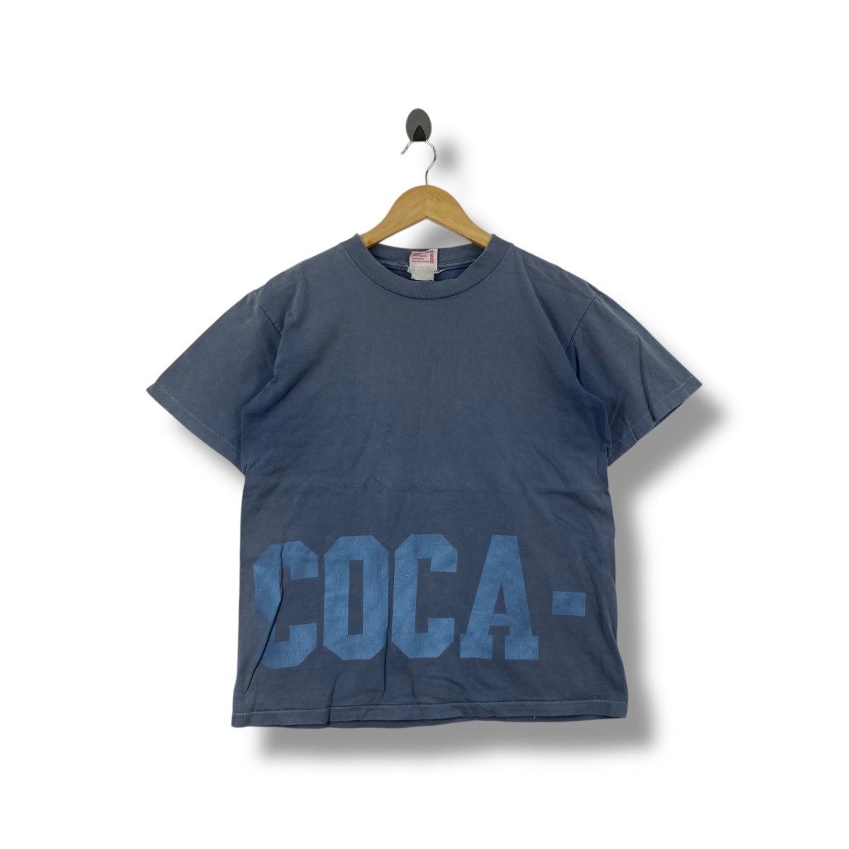 Coca Cola Vintage 90's COCA-COLA Logo Faded Navy Tee Shirt Size US M / EU 48-50 / 2 - 1 Thumbnail