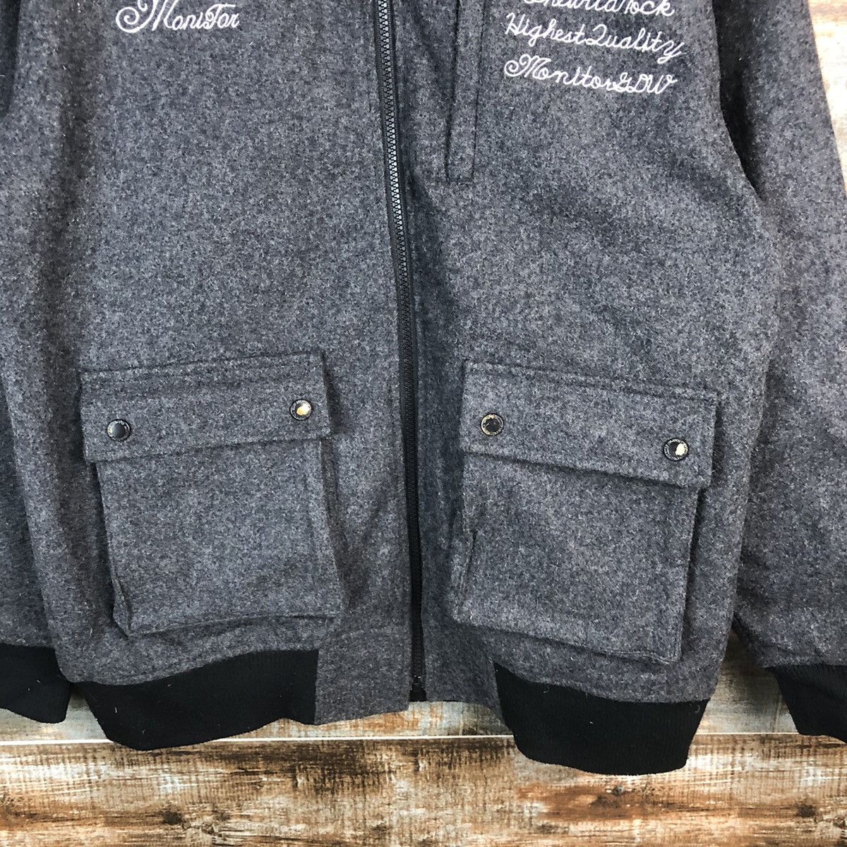 Japanese Brand Monitor Supply punk Black Bombers Jacket #A1767 Size US M / EU 48-50 / 2 - 6 Thumbnail