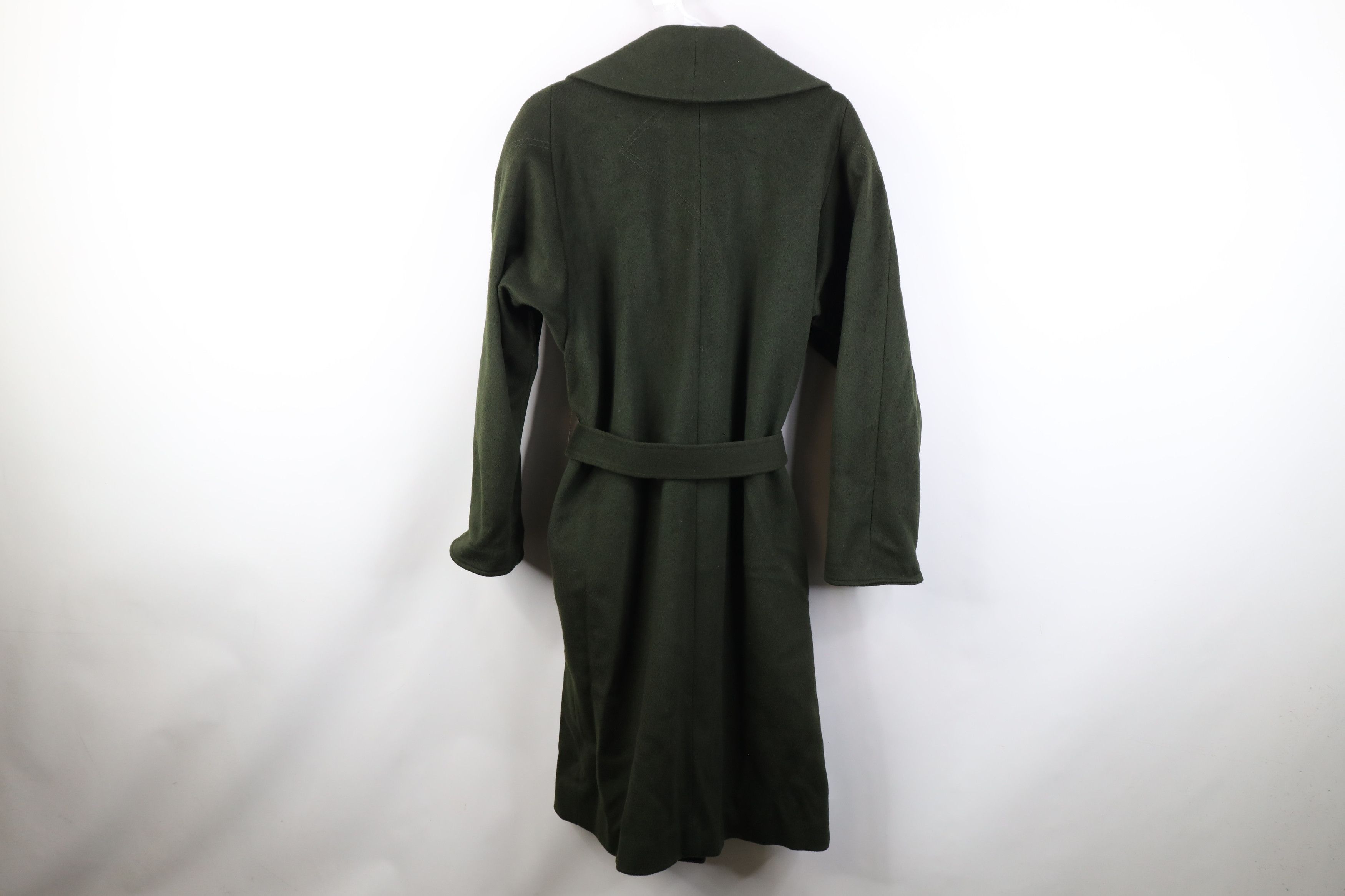 Vintage Vintage 90s Streetwear Belted Trench Coat Jacket Green USA Size XXL / US 16-18 / IT 52-54 - 13 Thumbnail
