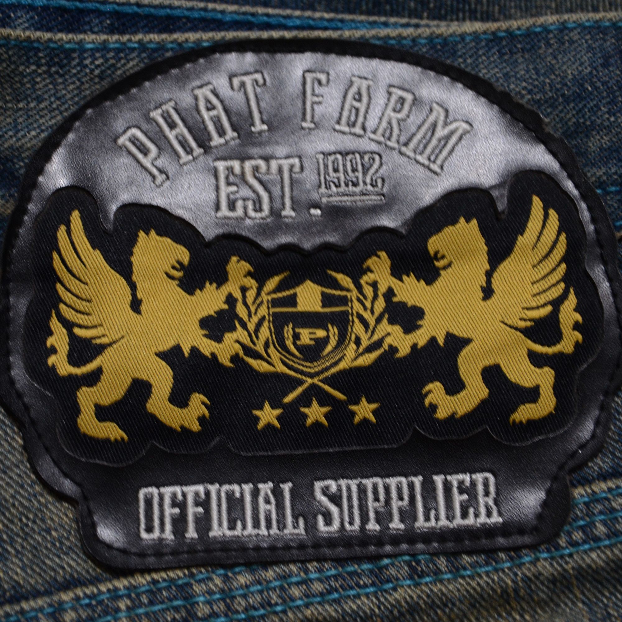 Phat Farm [Back Pocket Button Missing] Loose Fit 90s Hiphop Size US 34 / EU 50 - 3 Thumbnail