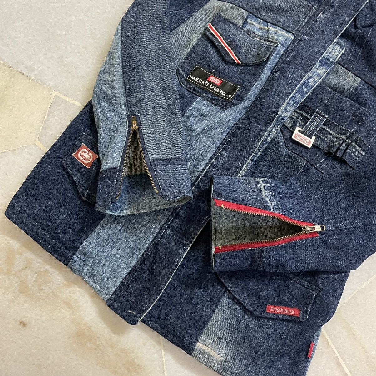 Japanese Brand Vintage Custom Reconstructed Denim Jacket Ecko Unltd Size US S / EU 44-46 / 1 - 12 Thumbnail
