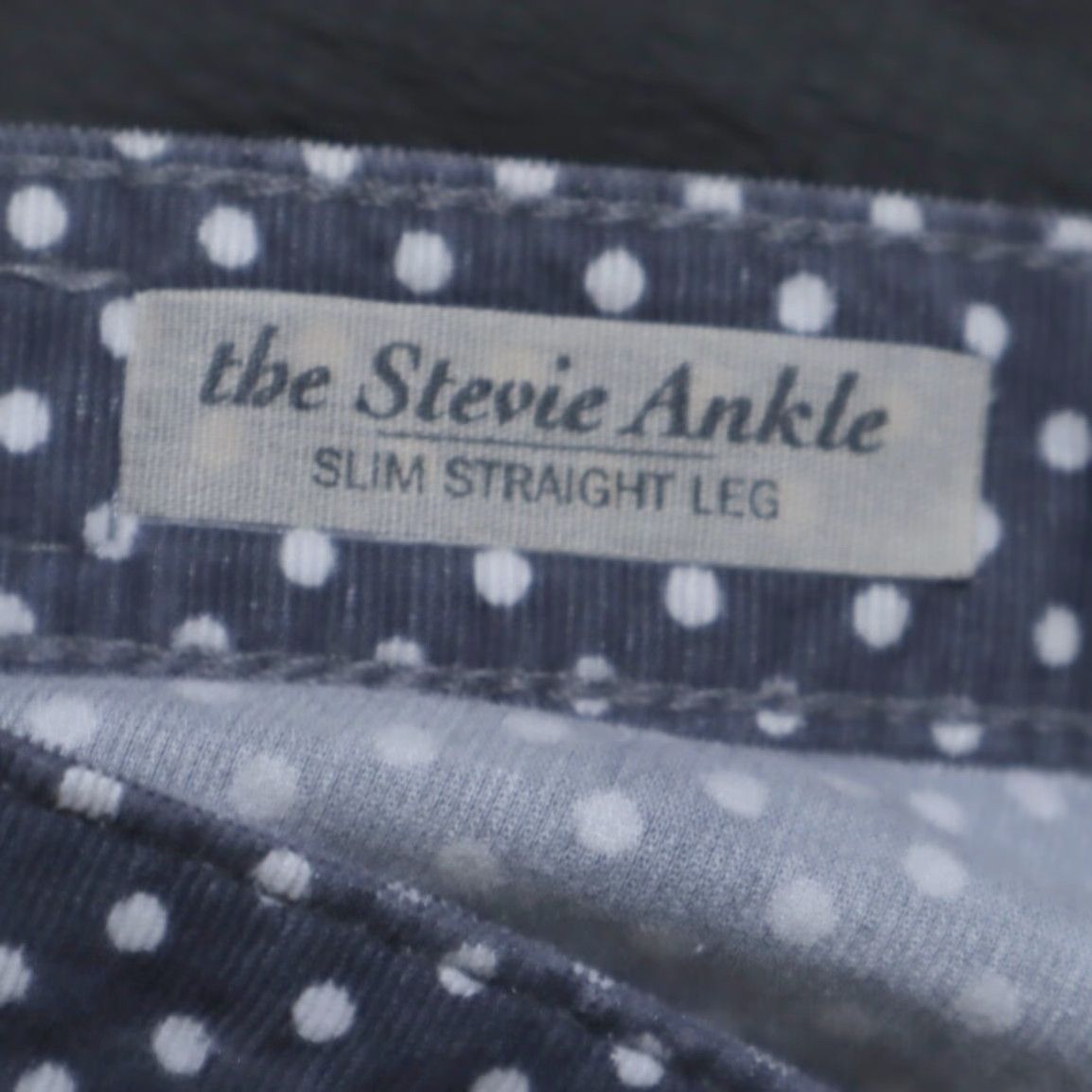 Velvet Adriano Goldschmied Stevie Ankle Velvet Dotted Jeans Blue Women's 28 Size 28" / US 6 / IT 42 - 5 Thumbnail