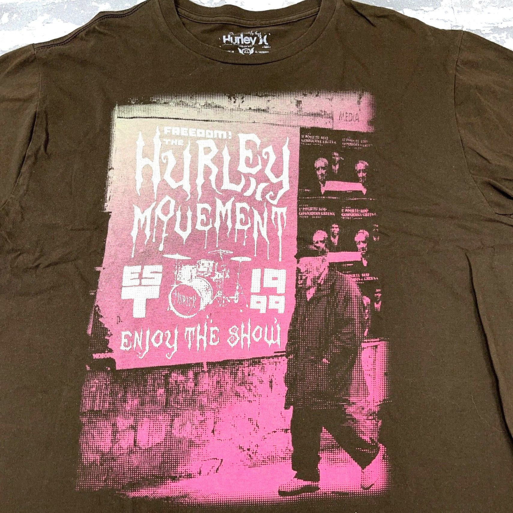 Hurley Hurley Shirt Men XL Brown Tee Skate Surf Retro Y2K Movement Enjoy Show Adult Size US XL / EU 56 / 4 - 2 Thumbnail