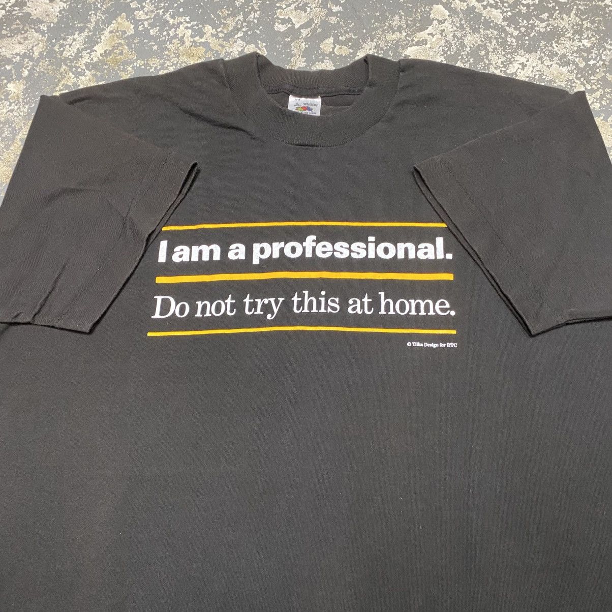 Japanese Brand × Vintage Vintage I Am A Professional Don’t Try This At Home Tshirt Size US L / EU 52-54 / 3 - 3 Thumbnail