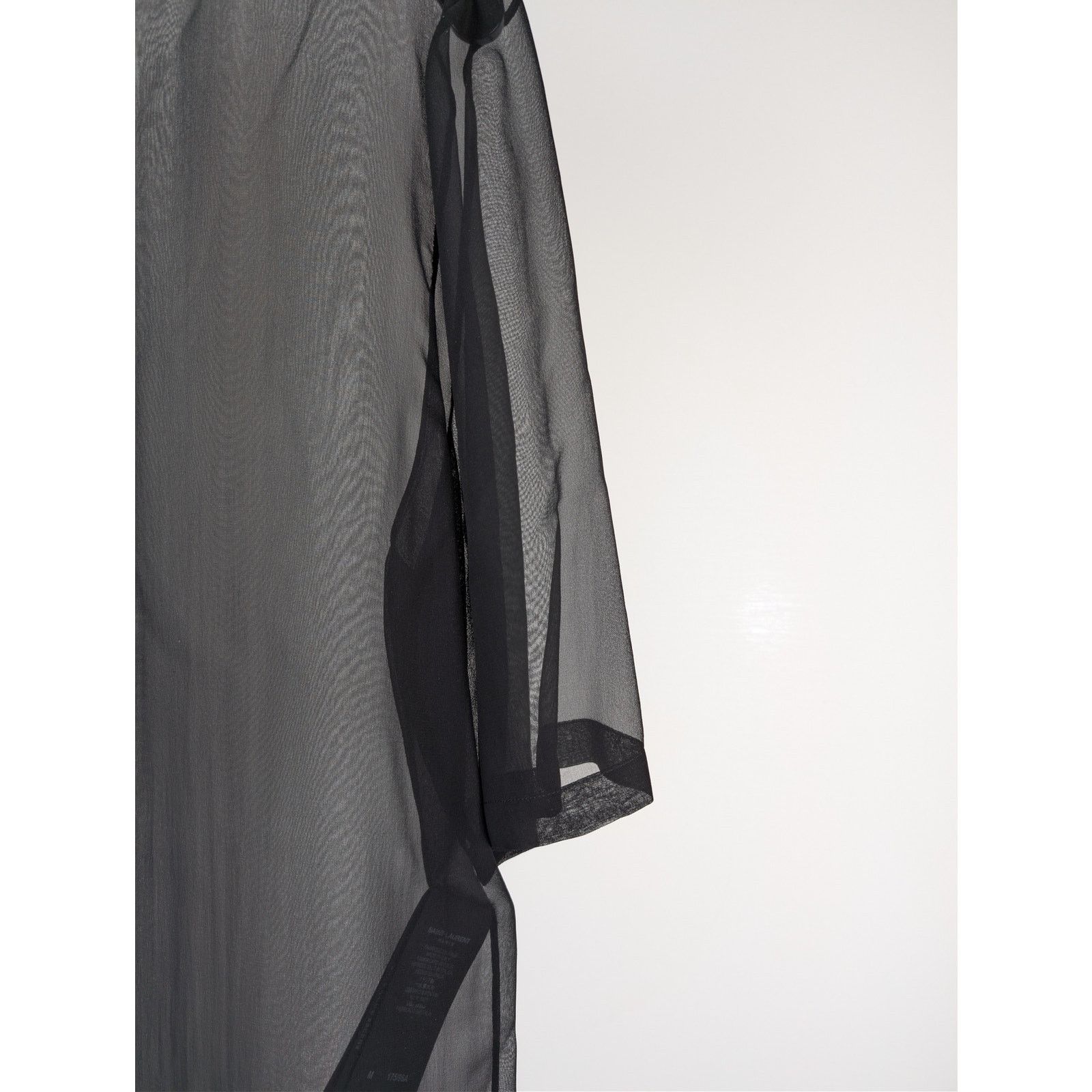 Saint Laurent Paris o1rshd1 Blouse Manches Courtes Drape T-Shirt in Black Size US M / EU 48-50 / 2 - 5 Thumbnail
