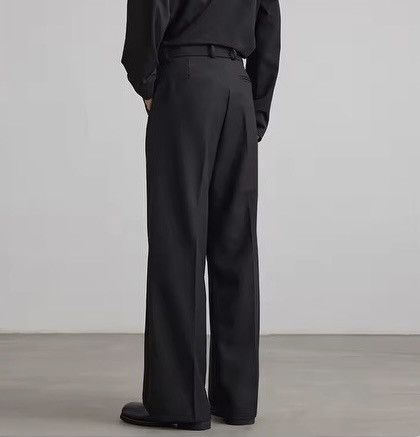 Vintage Black High Waist Straight Wide Leg Pleated Pants / Trousers Size US 28 / EU 44 - 4 Thumbnail