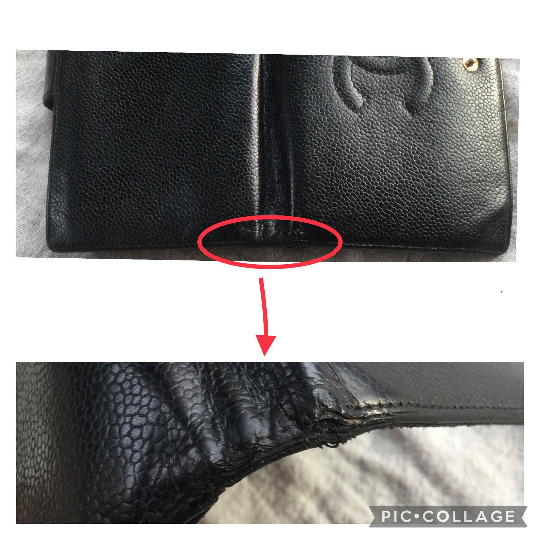 Chanel Vintage Chanel Black Caviar Leather CC Long Wallet. Size ONE SIZE - 15 Thumbnail