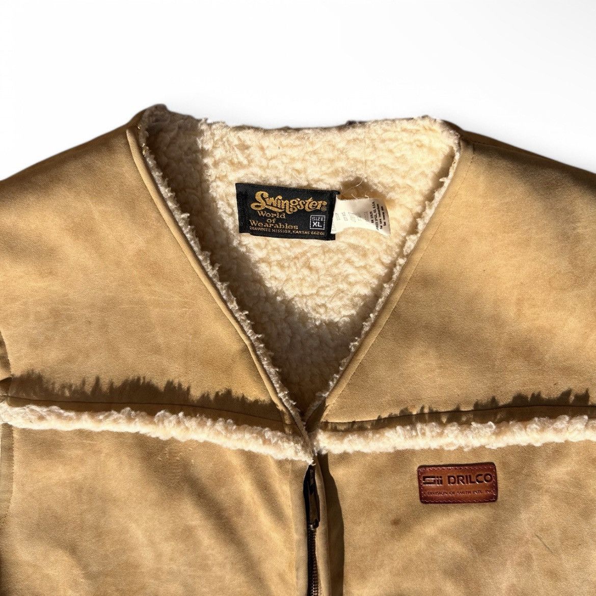 Swingster × Vintage VTG 70s Swigster Sherpa Ranch Western Suede Vest Men's XL Size US XL / EU 56 / 4 - 4 Thumbnail