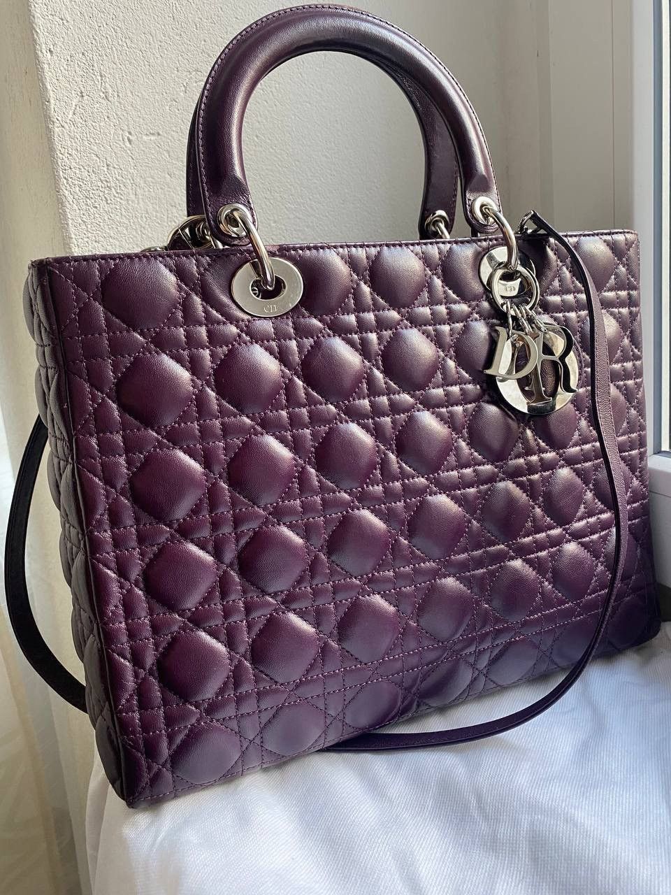 Dior Christian Dior Lady Dior Tasche large bag schwarz lila Mediu Size ONE SIZE - 1 Thumbnail