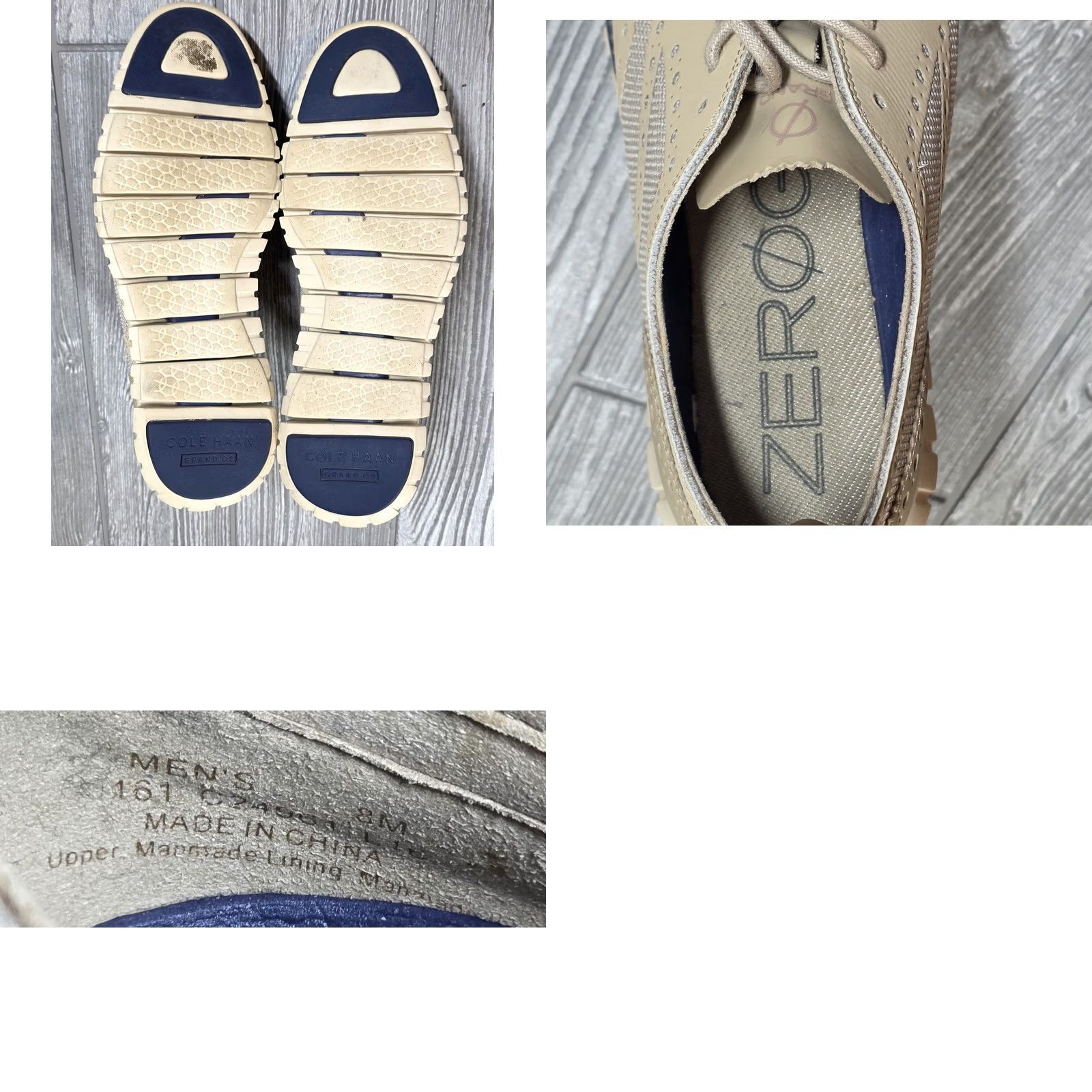 Cole Haan Cole Haan Zerogrand 8 Mens No Stitch Closed Wingtip Oxford Barley Beige Ivory Leather Wingtip Casual Shoe 8 Mens Beige Cole Haan Zerogrand 8 Size US 8 / EU 41 - 10 Thumbnail