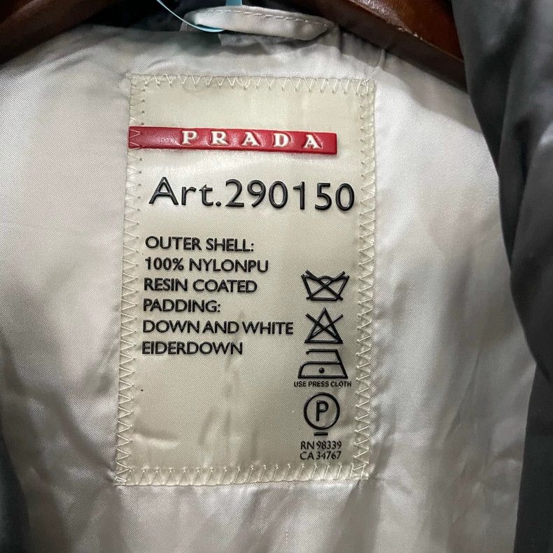 Prada Prada Size 38 Gray embossed triangle down jacket 2501-Nexta Size US XXS / EU 40 - 5 Thumbnail