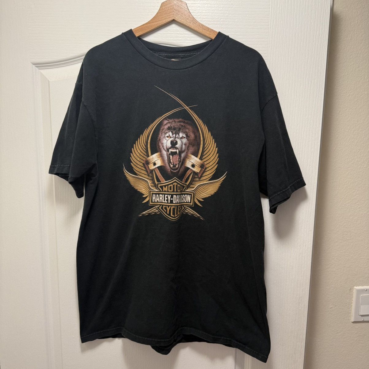 Harley Davidson Vintage Harley-Davidson Wolf Graphic Tee Size US XL / EU 56 / 4 - 2 Thumbnail