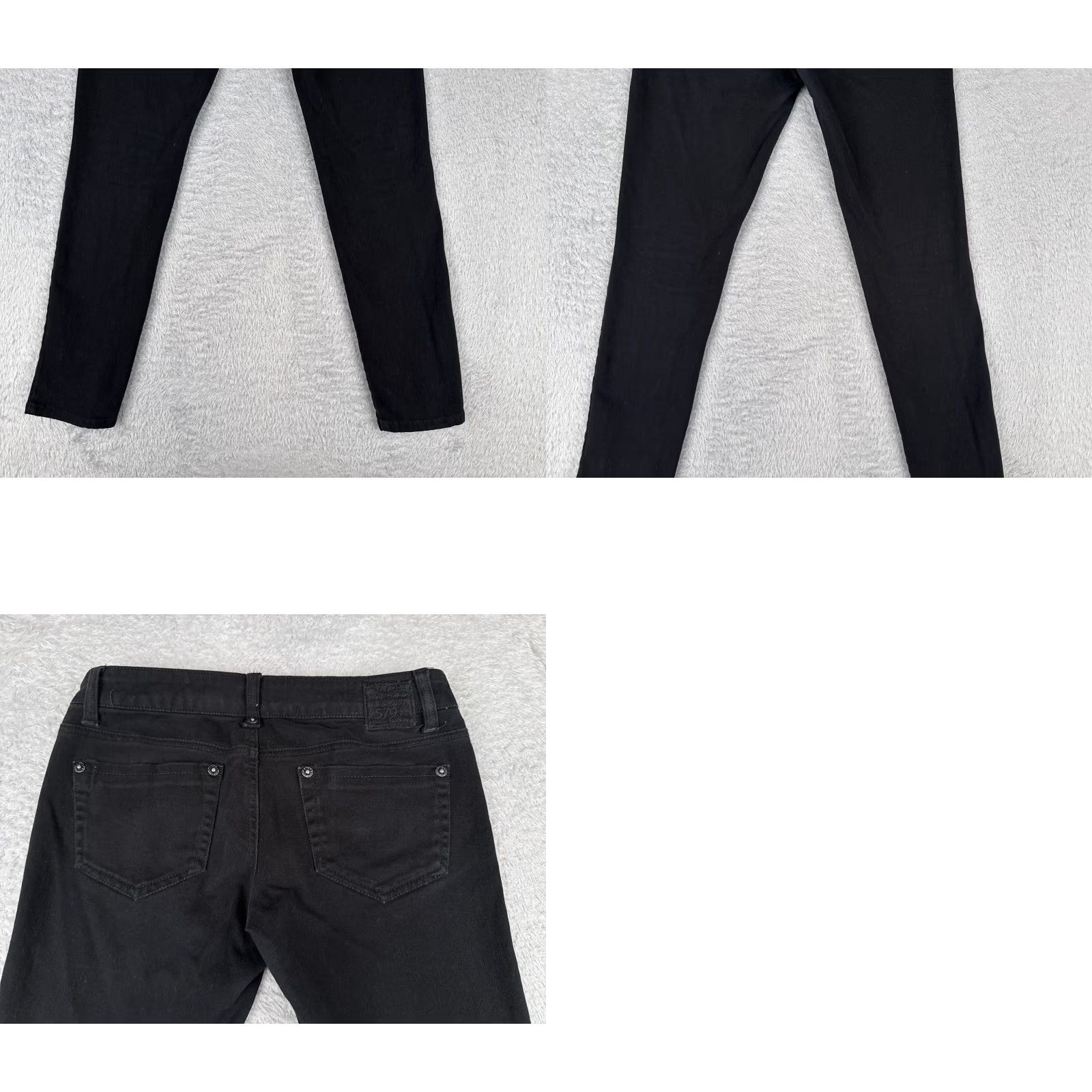 Vintage Authentic 579 Jeans Jeanswear Jeans Skinny Low Rise Black 28x28 Women's Juniors 28 in Cotton Denim 5-Pocket Design 90s Retro Designer Men's/Women's? Size 27" / US 4 / IT 40 - 10 Thumbnail