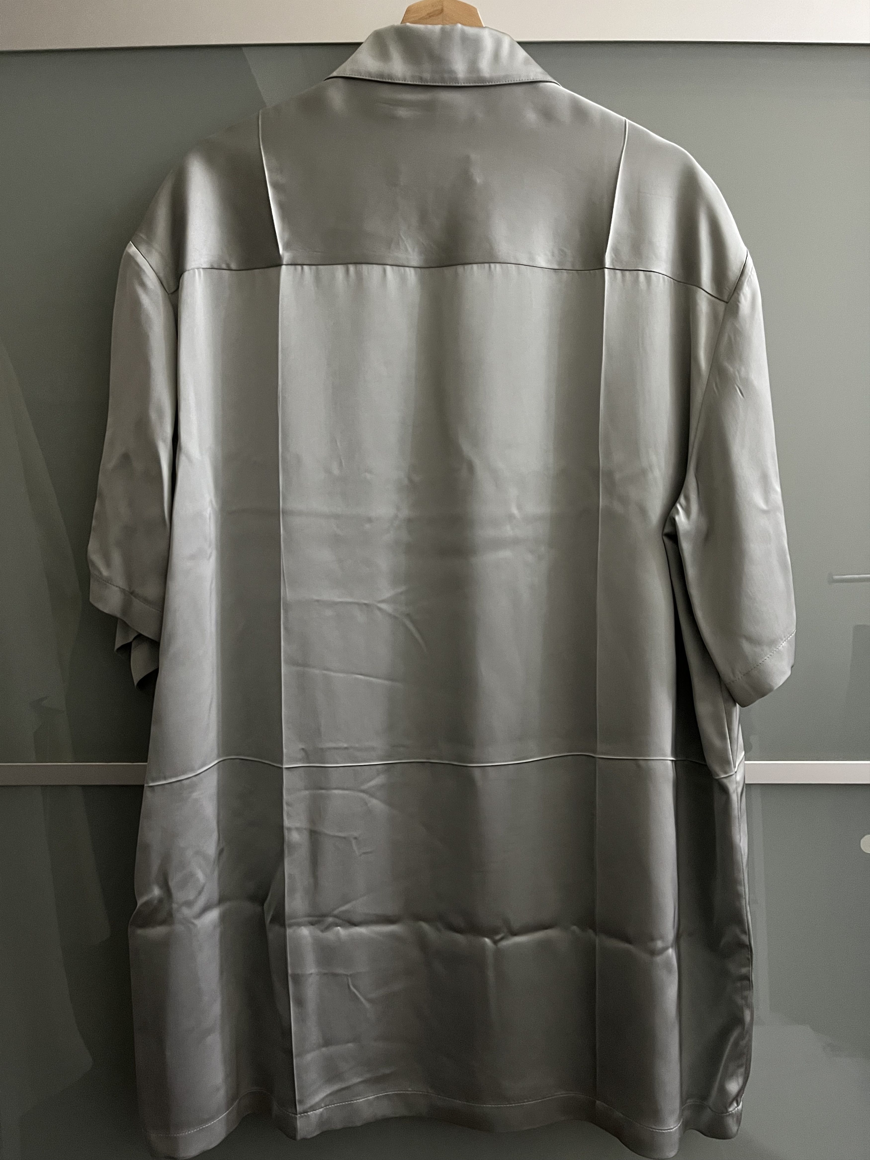 Jil Sander JIL SANDER SILVER GREY RAYON SHIRT 40 Size US M / EU 48-50 / 2 - 7 Thumbnail