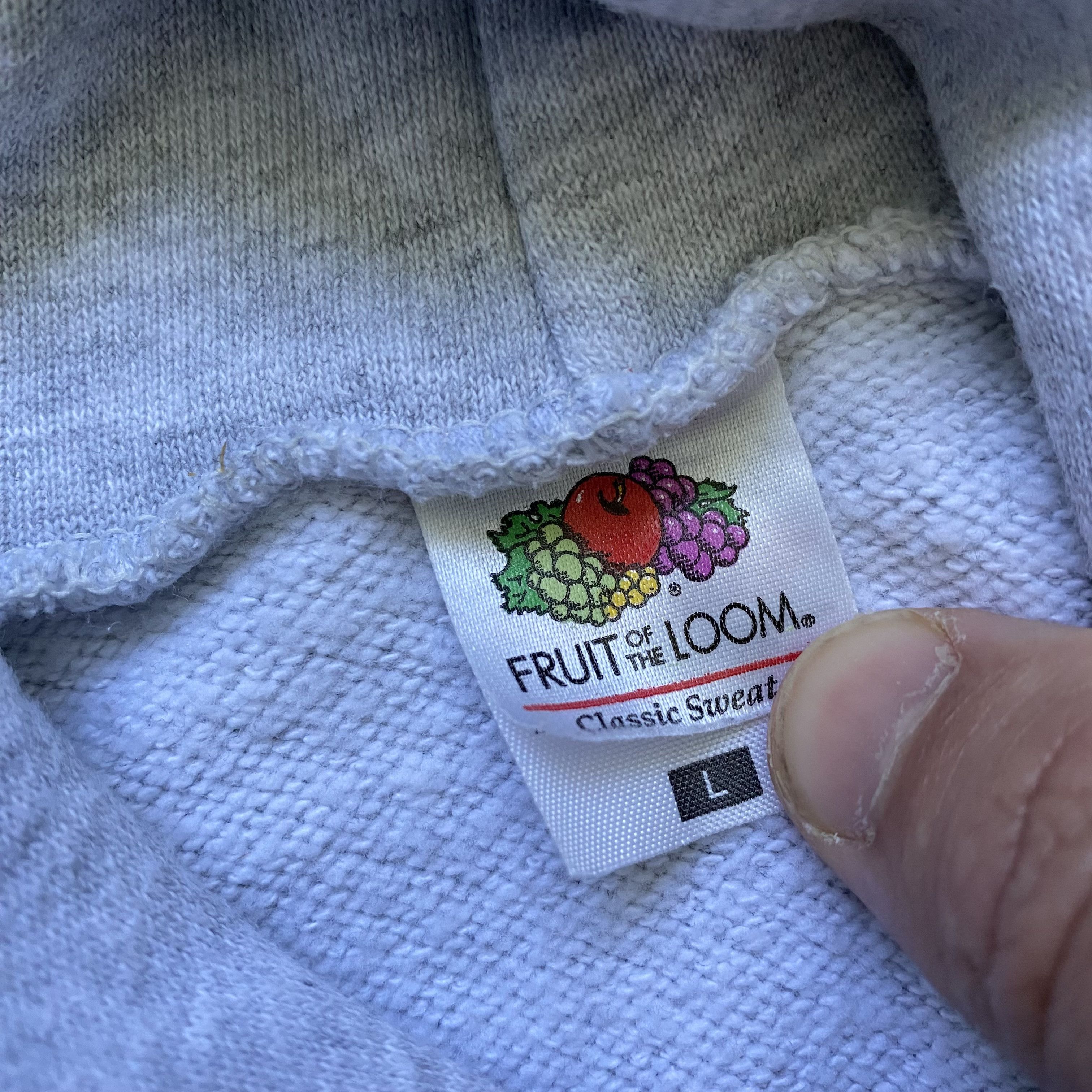 Fruit Of The Loom 🍇 Vintage FOTL blank hoodie Gray Russell Athletic style Size US L / EU 52-54 / 3 - 8 Thumbnail