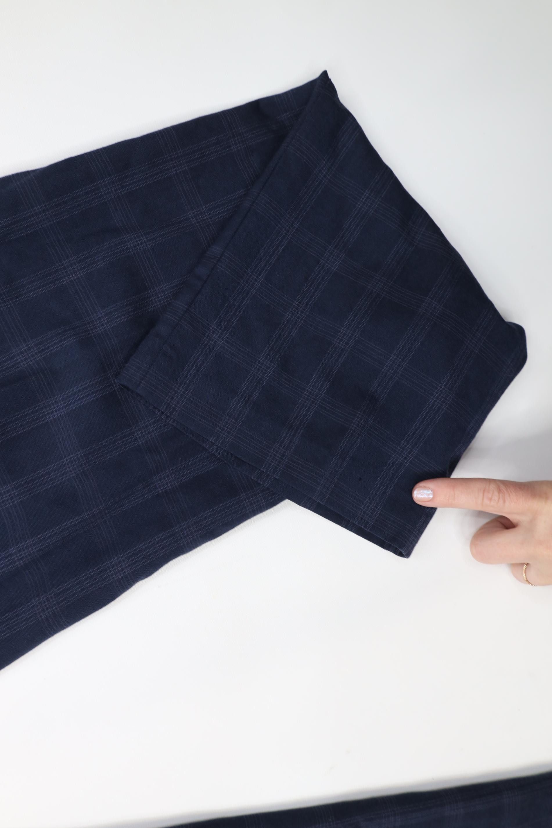 Vintage Vintage Streetwear Wool Knit Wide Leg Chino Pants Blue Plaid Size US 34 / EU 50 - 12 Thumbnail