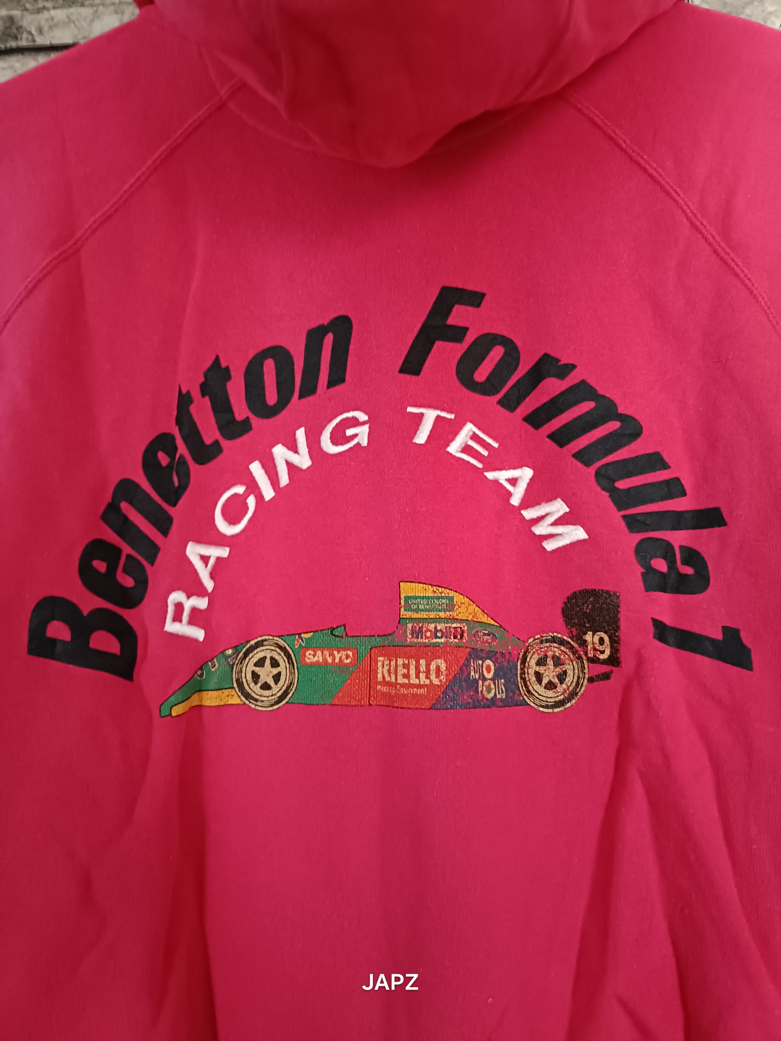 Benetton Vintage 90s benetton formula 1 racing team hoodie Size M / US 6-8 / IT 42-44 - 6 Thumbnail